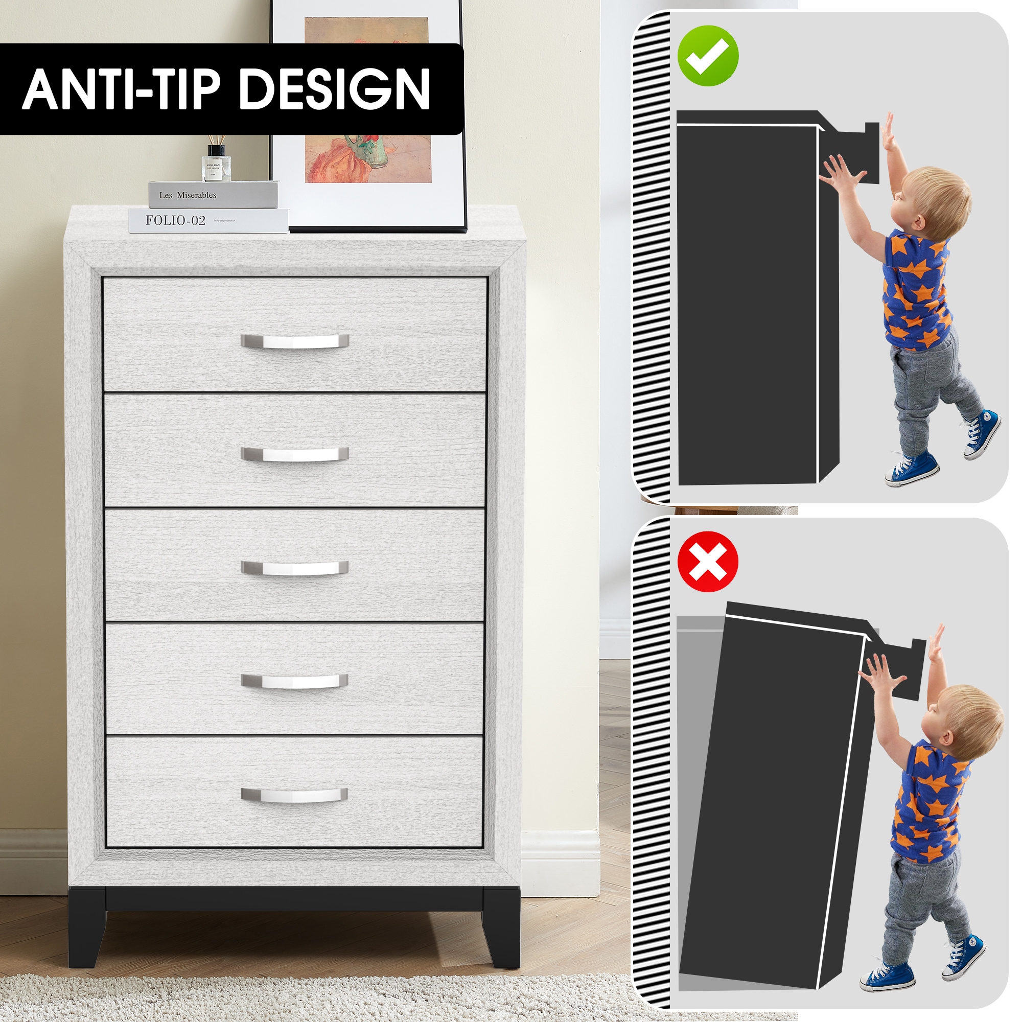 Matrix Decor MDFM7215WH-C dressers - View #3