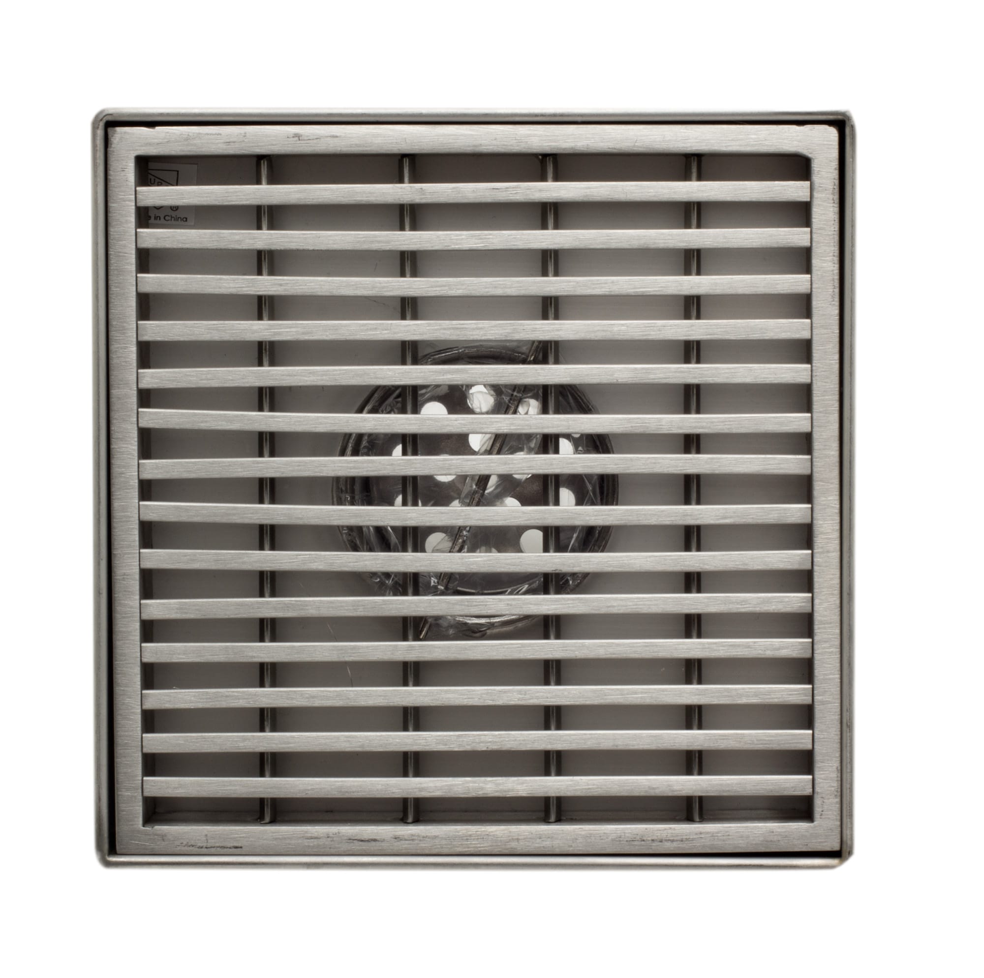 5.25'' Square Stainless Steel Shower Drain with Groove Lines