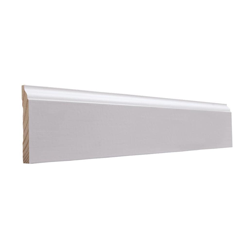 RELIABILT 618-PFJ12 9/16-in x 5-1/4-in x 12-ft Traditional Primed Pine 618 Baseboard