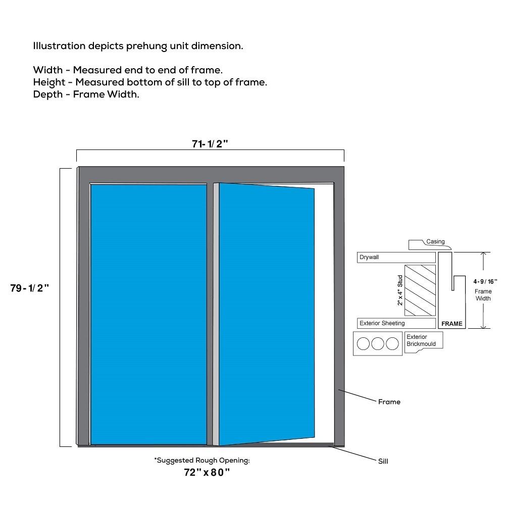 MMI Door 72 in. x 80 in. Both Active Primed Composite Glass 15