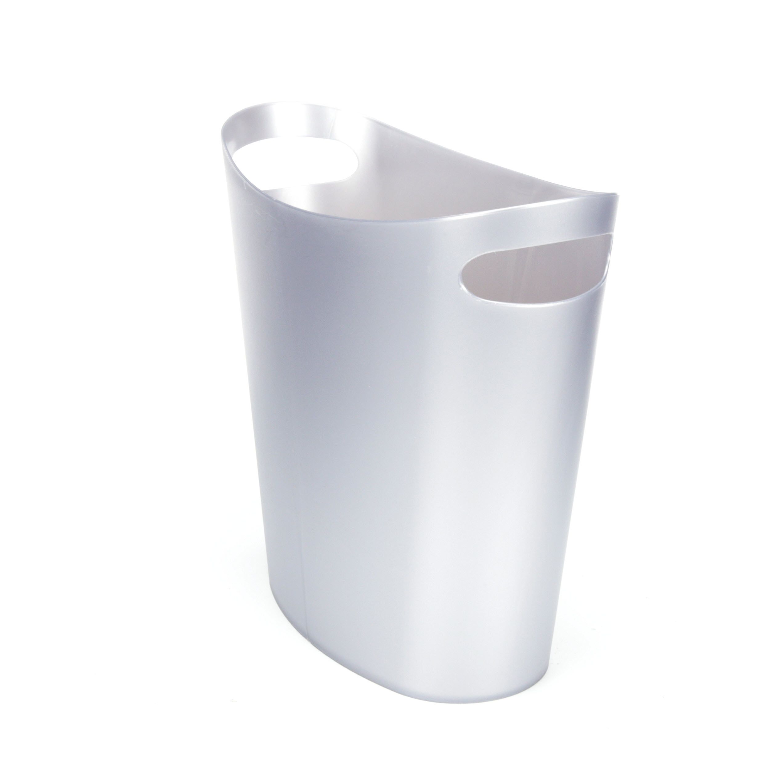 Umbra® Curvino Wastebasket in Gray Marble Bathroom Trash Can Wastebasket 