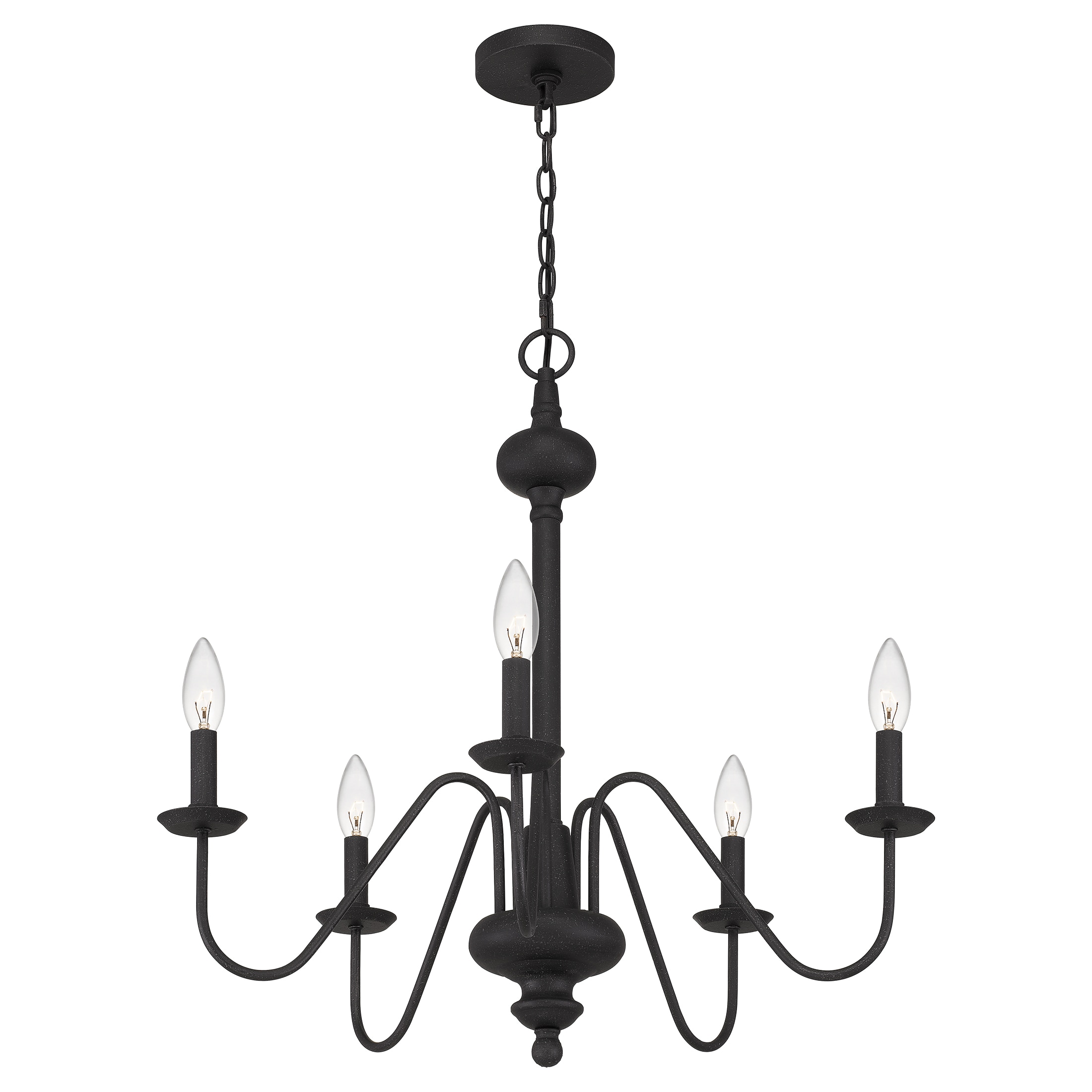 Ashley Harbour Illiana 5-Light Grey Ash Transitional Chandelier at ...