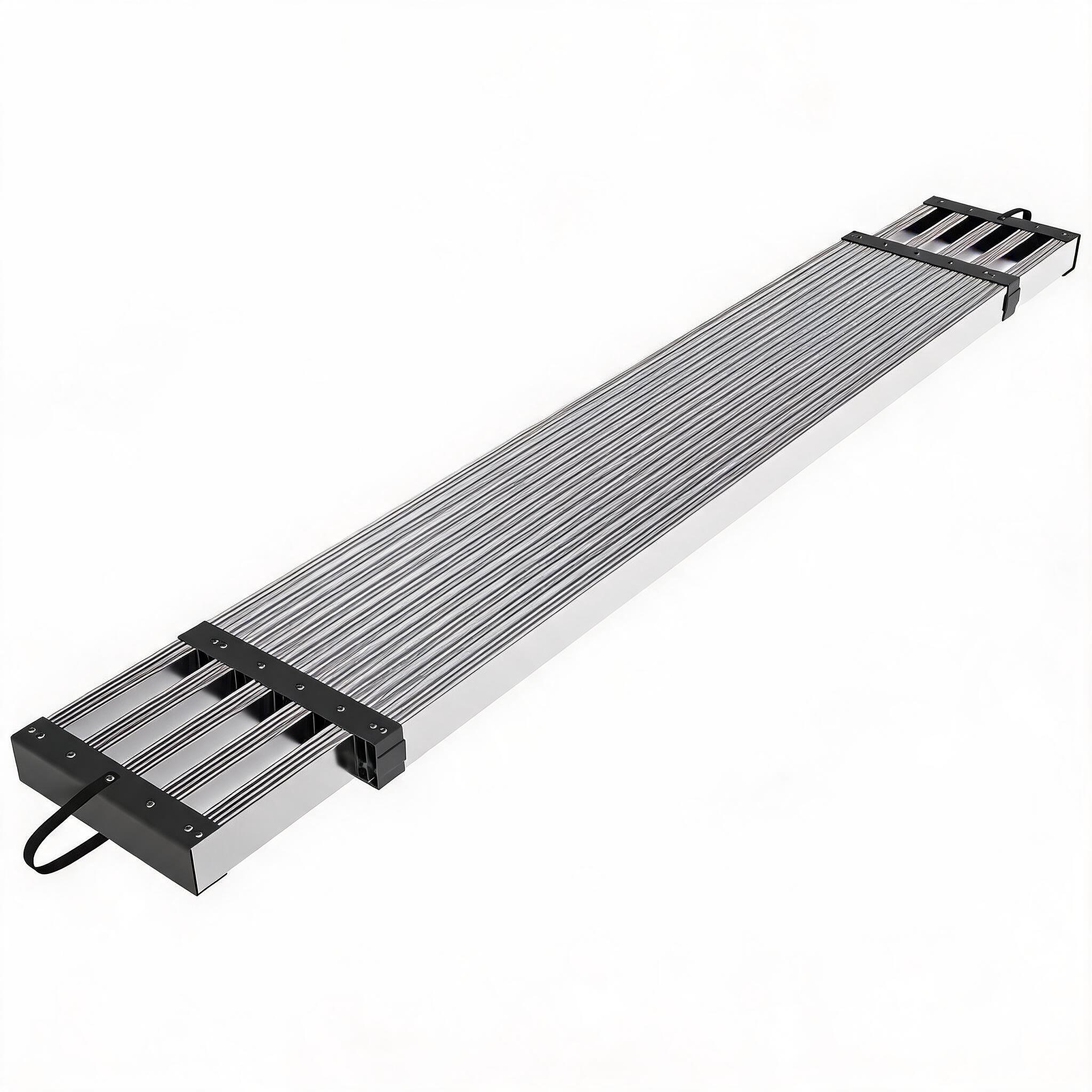 IdealHouse 9-15 ft Telescoping Aluminum Work Plank Anti Slip Scaffolding Platform 440 lbs Capacity Heavy Duty Portable Ladder Accessory for Indoor Outdoor Use