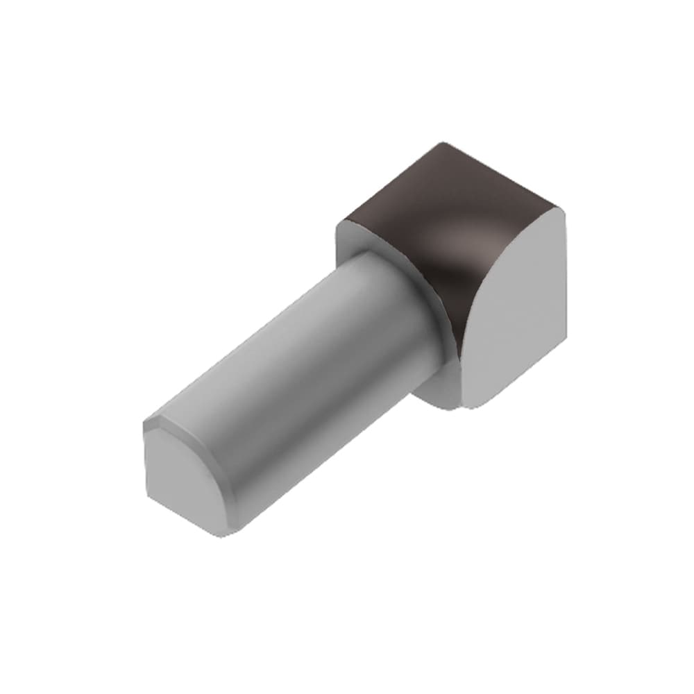 Schluter Systems ID/RO125SB Rondec 0.5-in W x 1.0-in L Black brown color-coated aluminum Aluminum Inside corner Tile Edge Trim