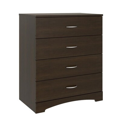 4 Drawer Standard Dresser, Mainstays 4 Drawer Dresser Walnut