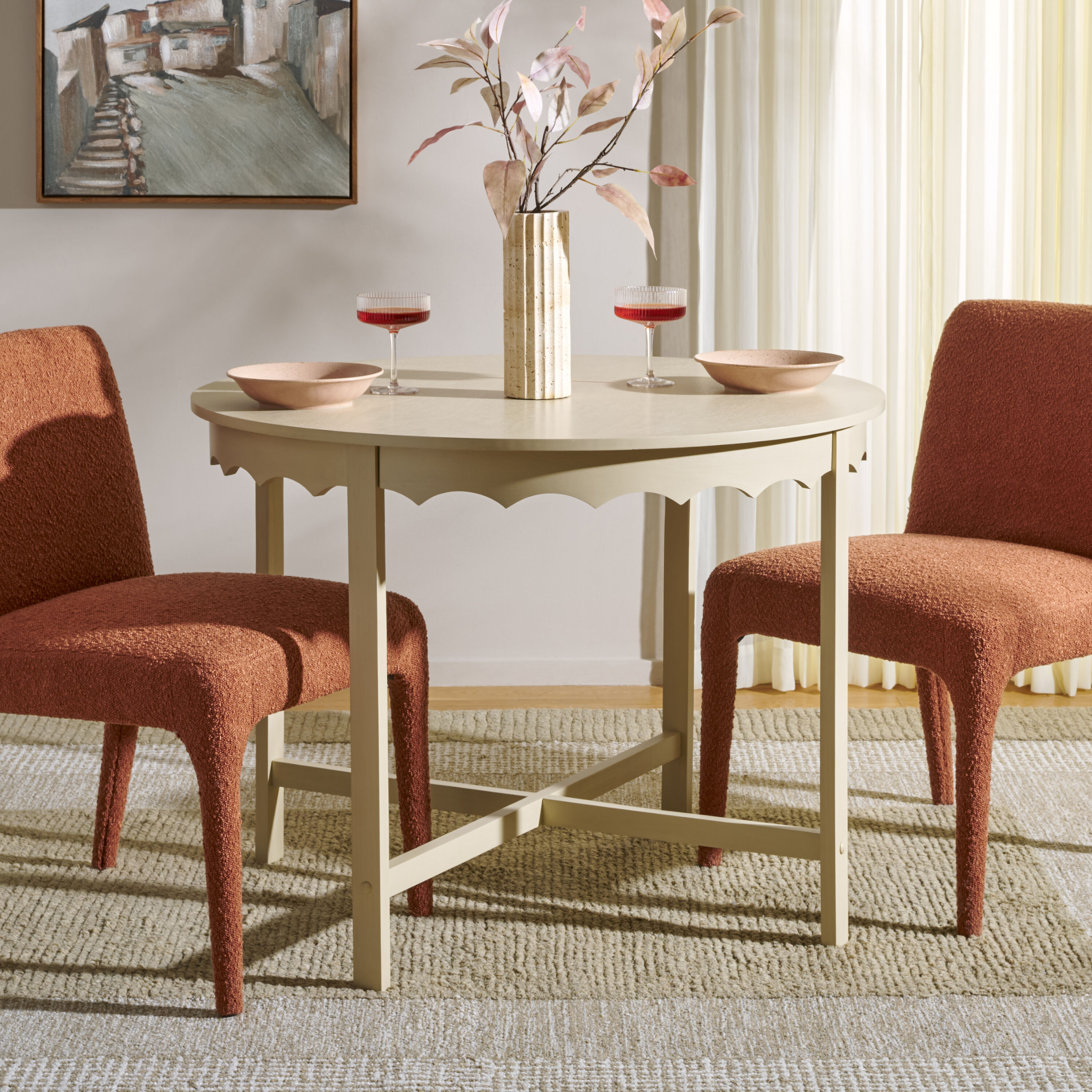 Seraphina Round Dining Table/Sand