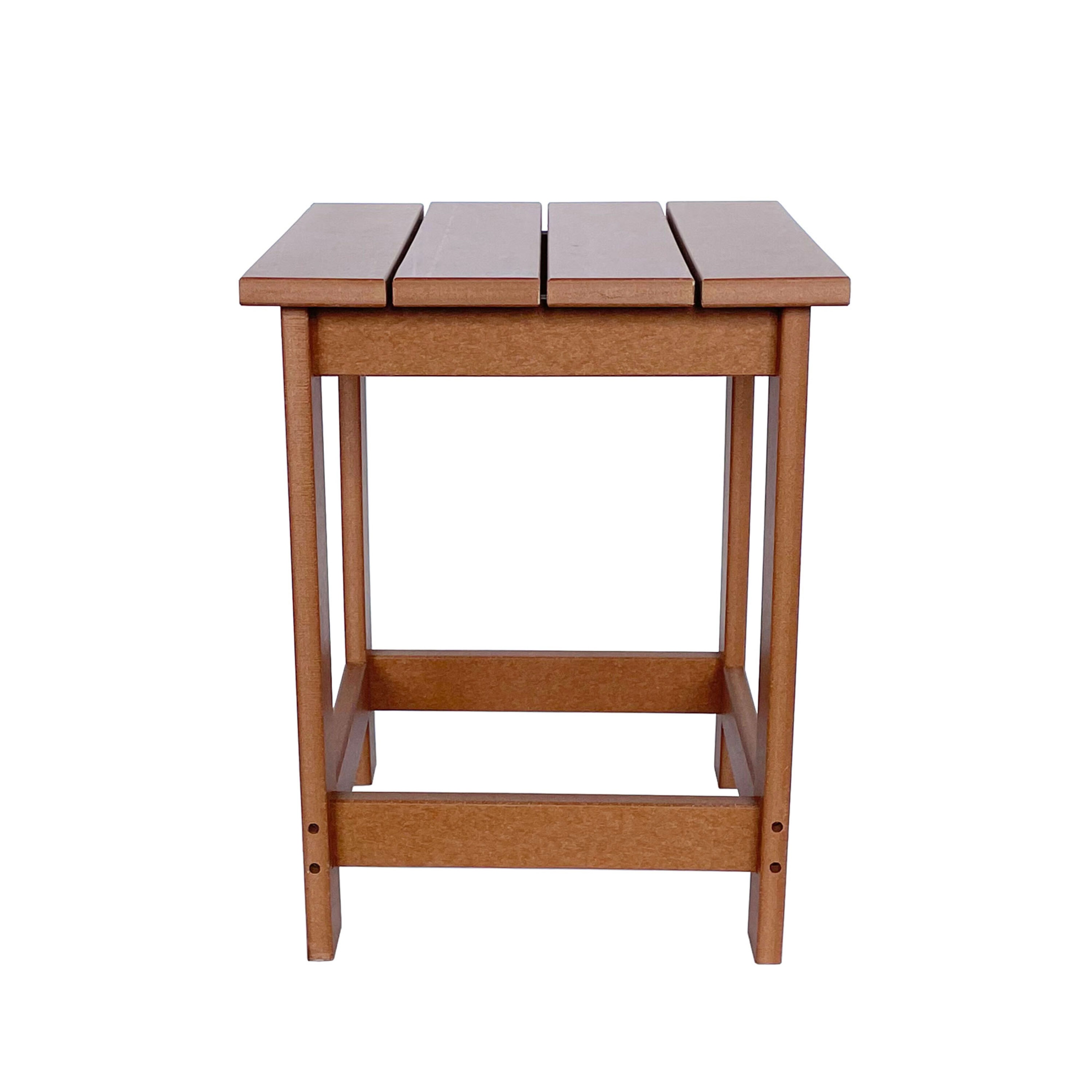 Shine Company 7601BR Square Outdoor Coffee Table 14.75-in W x 14.75-in L