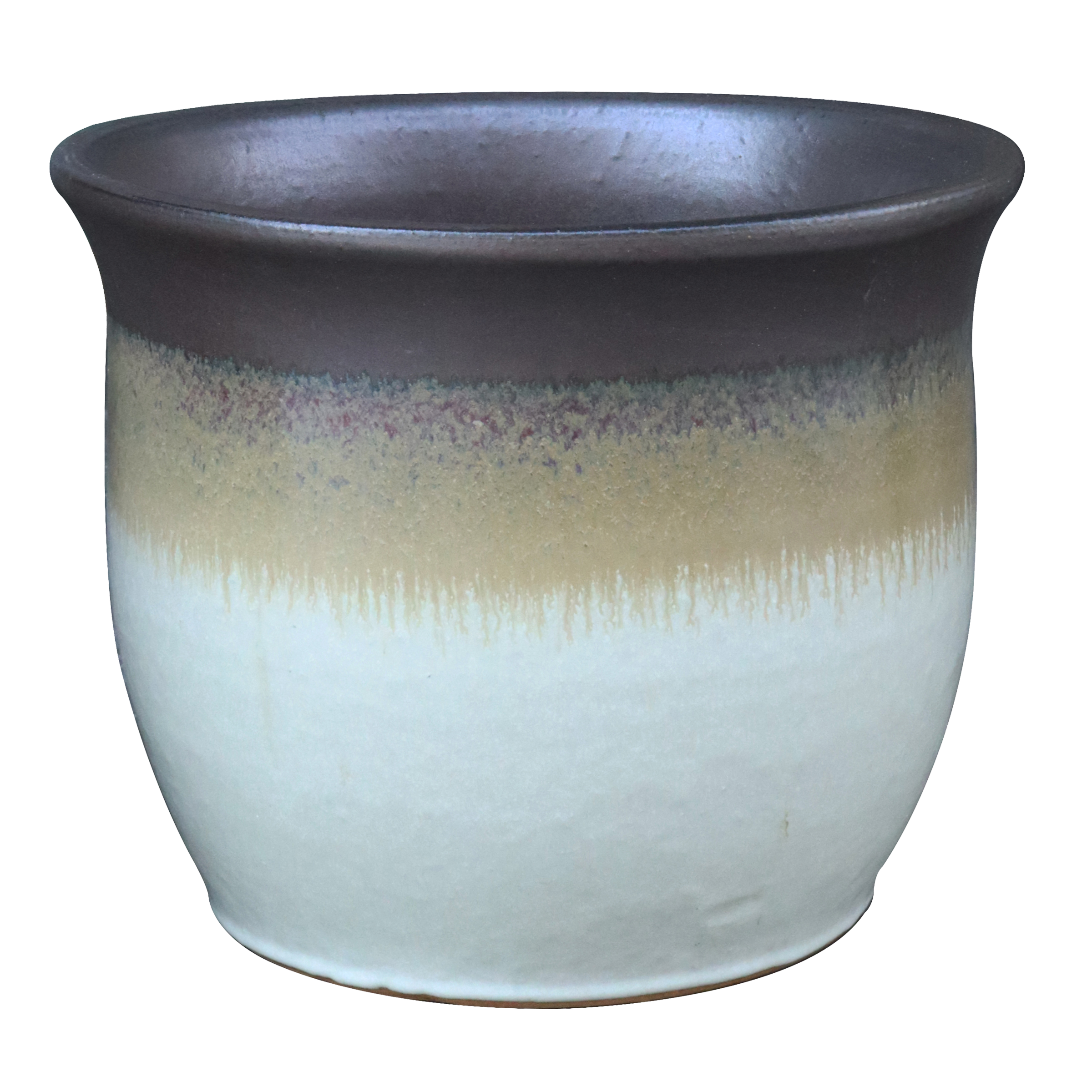 allen + roth GO2025-38 Round 7.2-in W Small Multiple colors/finishes Glazed ceramic Indoor/Outdoor Planter with Drainage Holes
