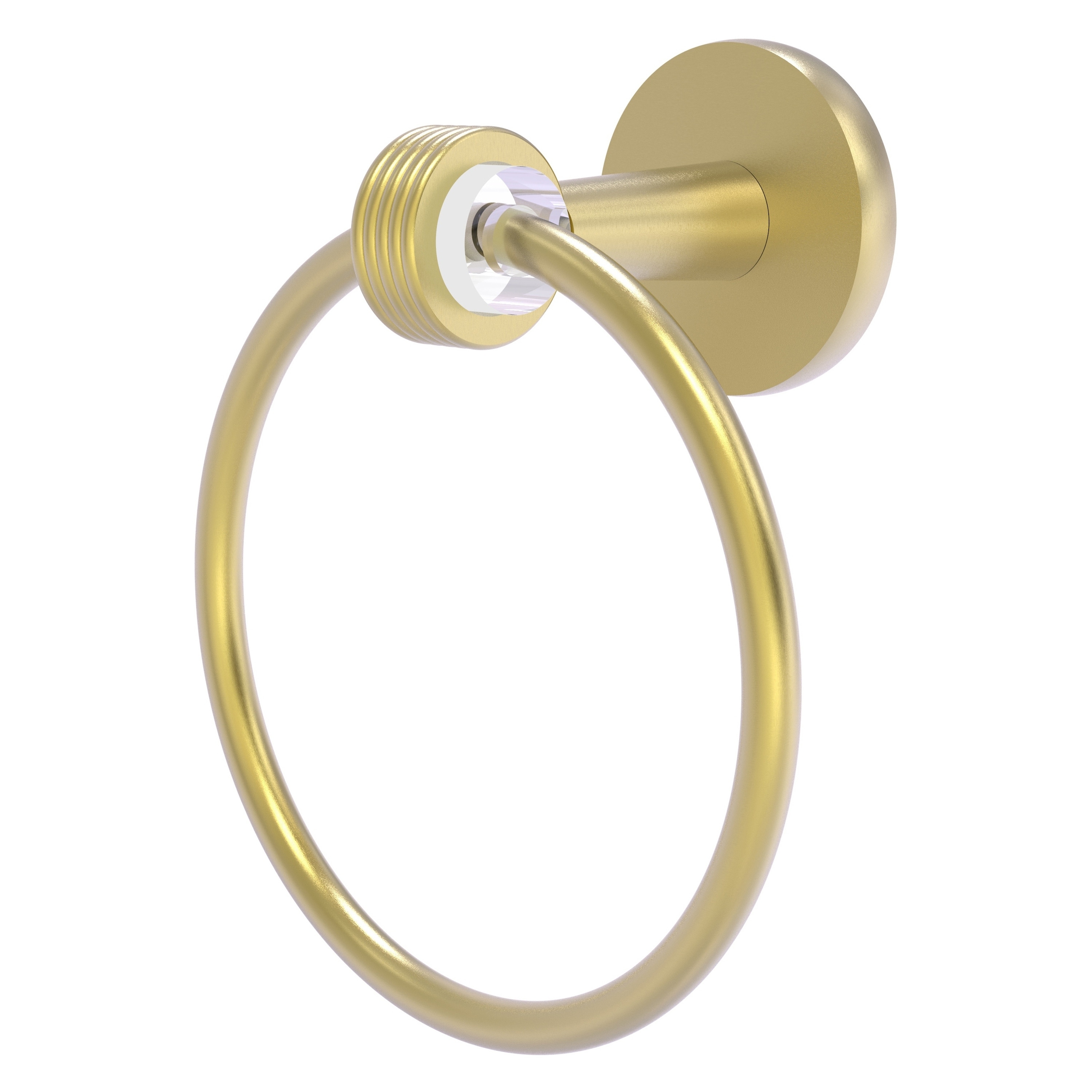 Allied Brass CV-16G-SBR Clearview Satin Brass Wall mount Single Towel Ring