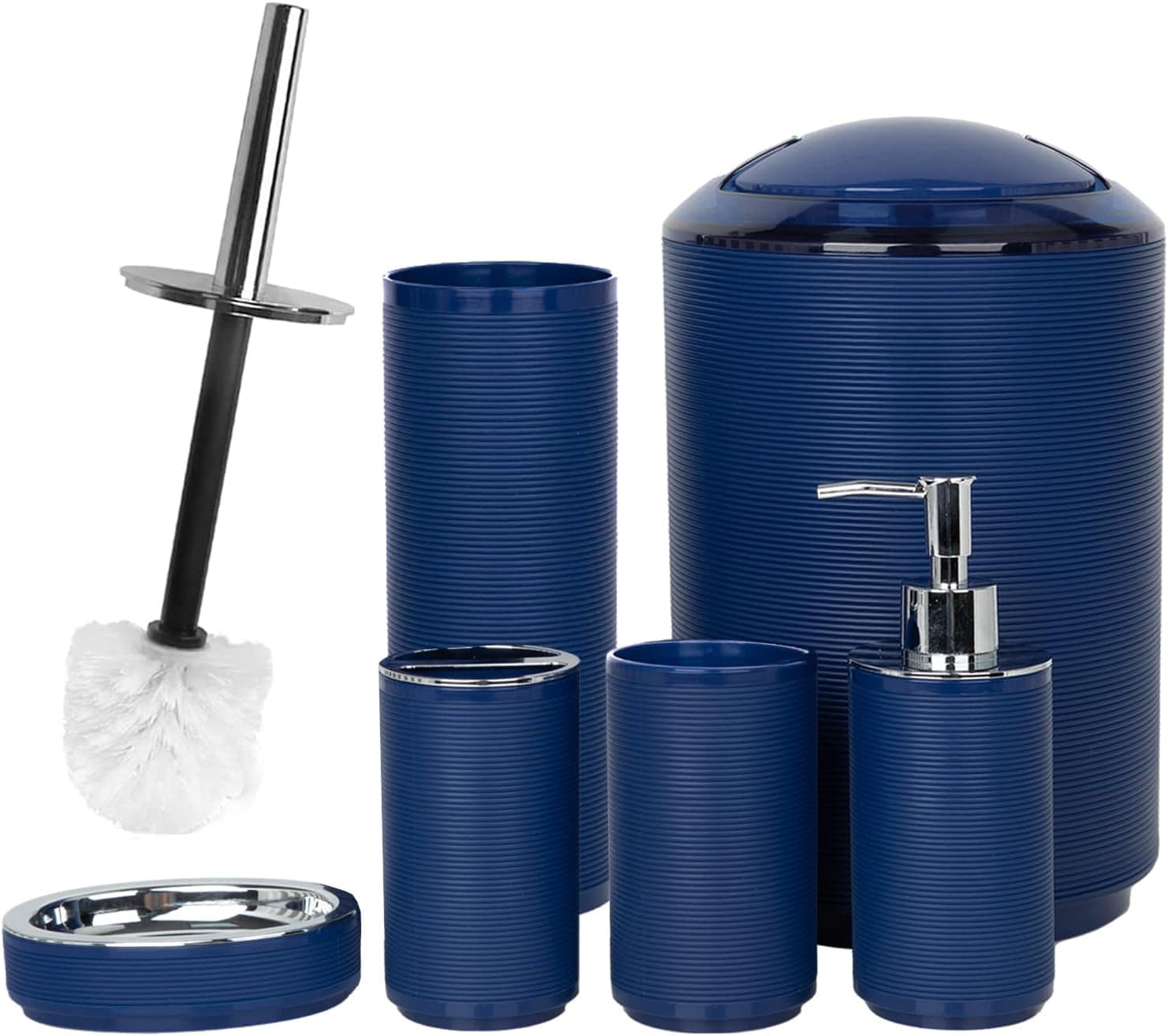 Zeus & Ruta HL-BS-041 Blue Plastic Bath accessory set