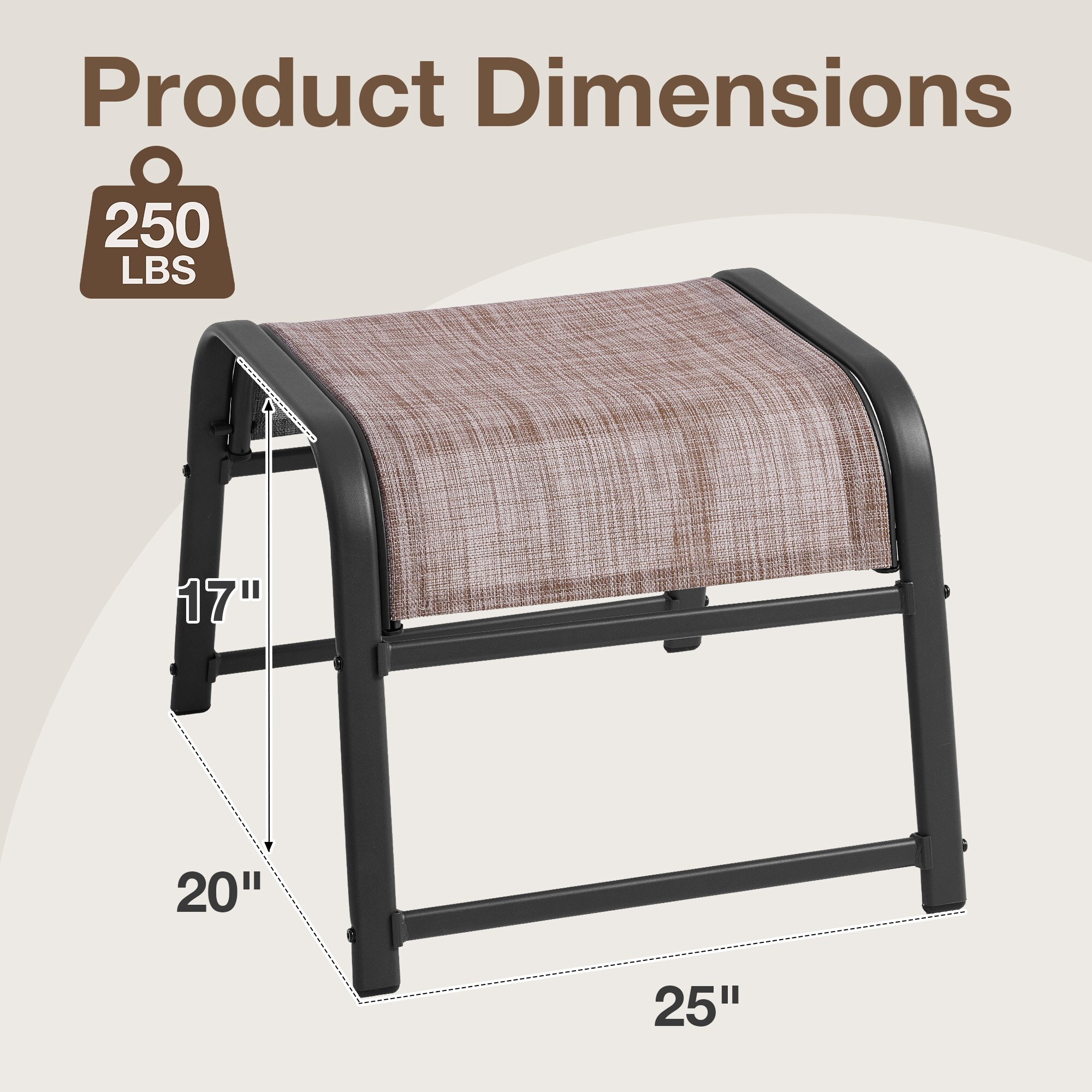 JEAREY JLGJD-02-BN Stools-Ottomans - View #3