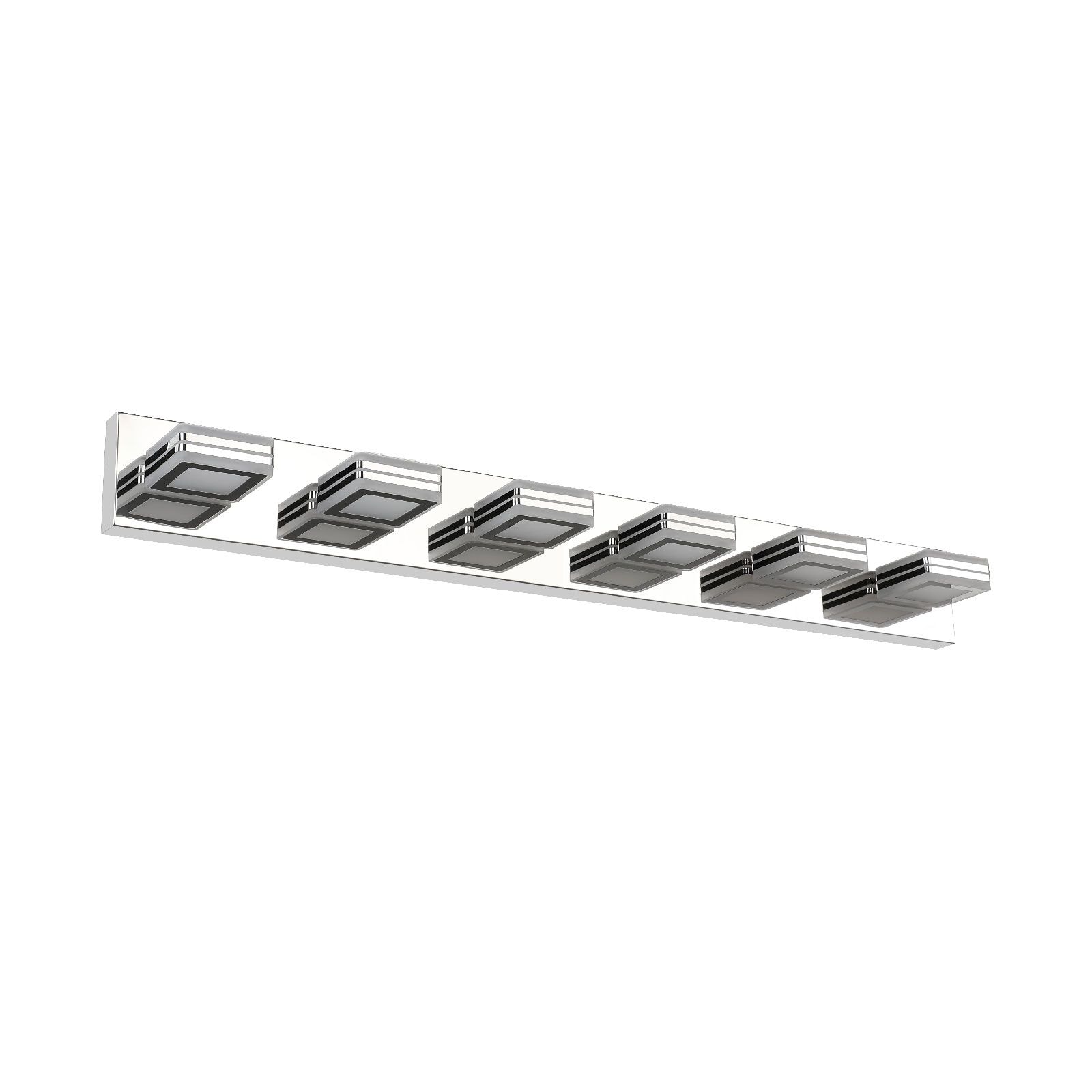 HomLux W1340103890 4.70 in. Modern 6-Light Soft White Chrome LED Makeup Vanity Light with Good Metal Acrylic Chrome Makeup Mirror Light