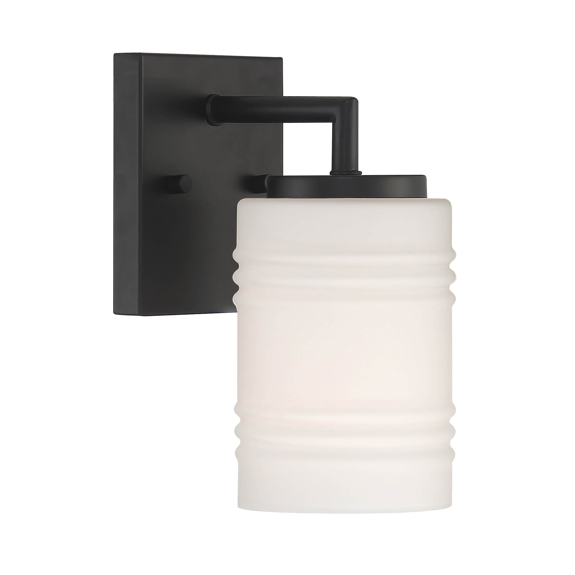 Leavenworth Matte Black Direct Wired Dimmable Wall Sconce