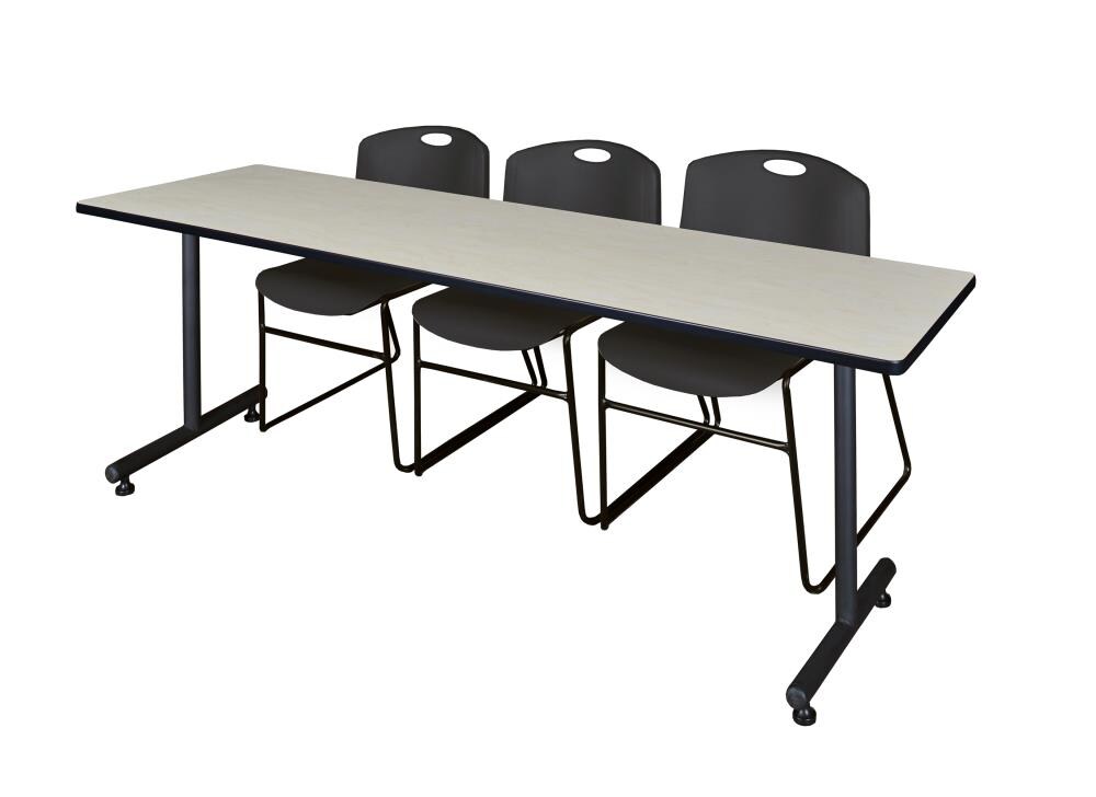 Regency MKTRCT8424PL44BK Training Off-white 4-Person Training Table (84-in W x 29-in H)