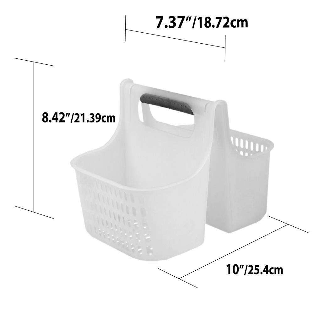 Plastic Portable Storage Organizer Caddy, Portable Shower Caddy Tote  Portable Storage Bins with Handles,Cleaning Caddy for Bathroom, College  Dorm, Kitchen, Bedroom, White 