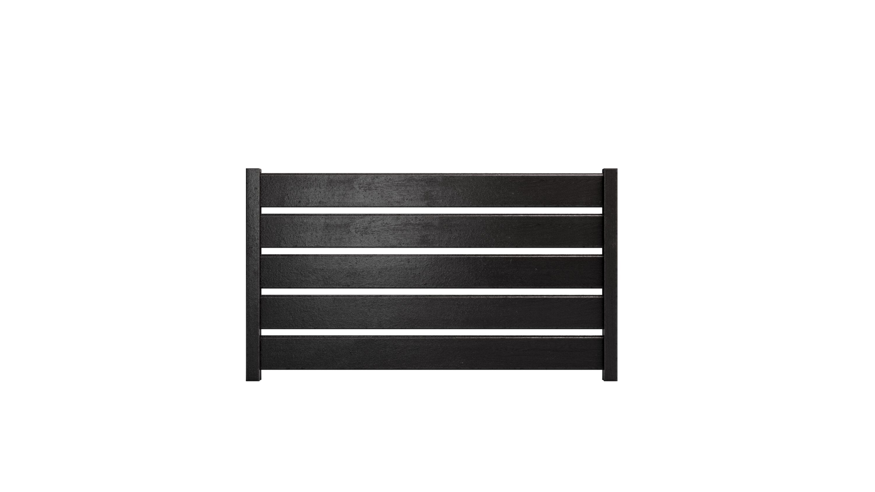 Natures Composites Modern Horizontal Semi-Privacy Perimeter 3.5-ft H x 6-ft W Raven (Black) Decorative Composite Fence Panel