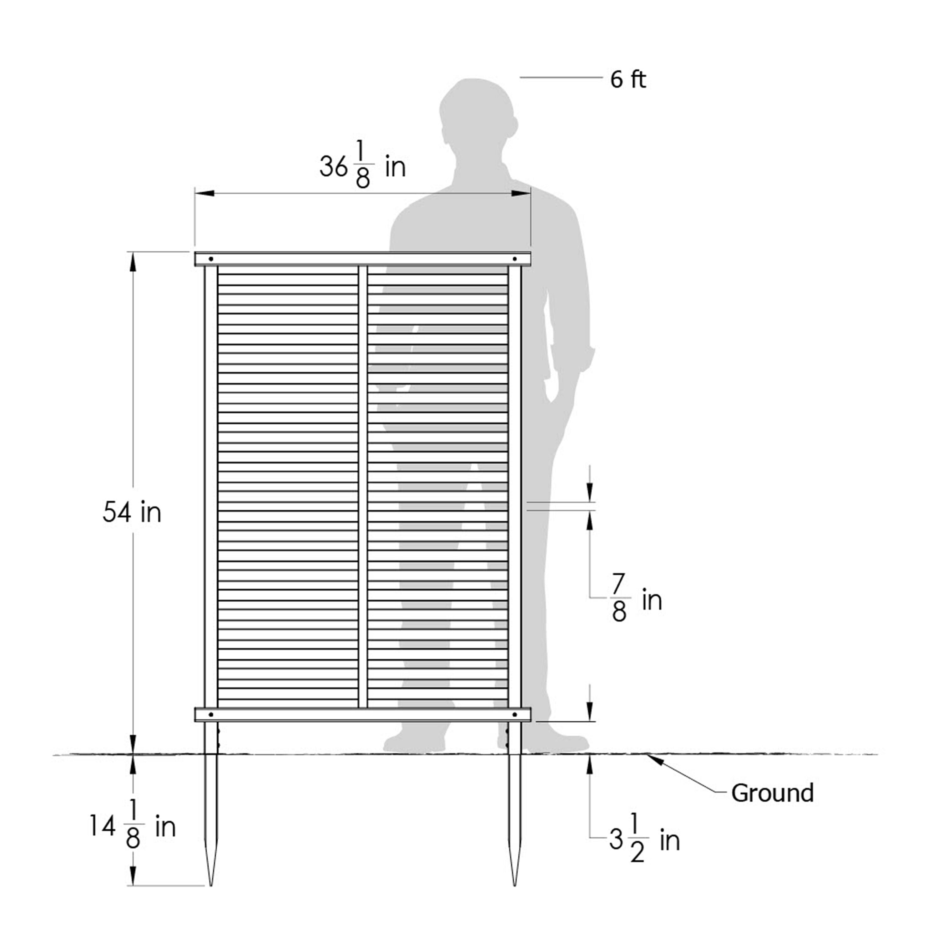 Enclo Privacy Screens Alpine Vinyl Screens 36-in W x 54-in H Charcoal ...