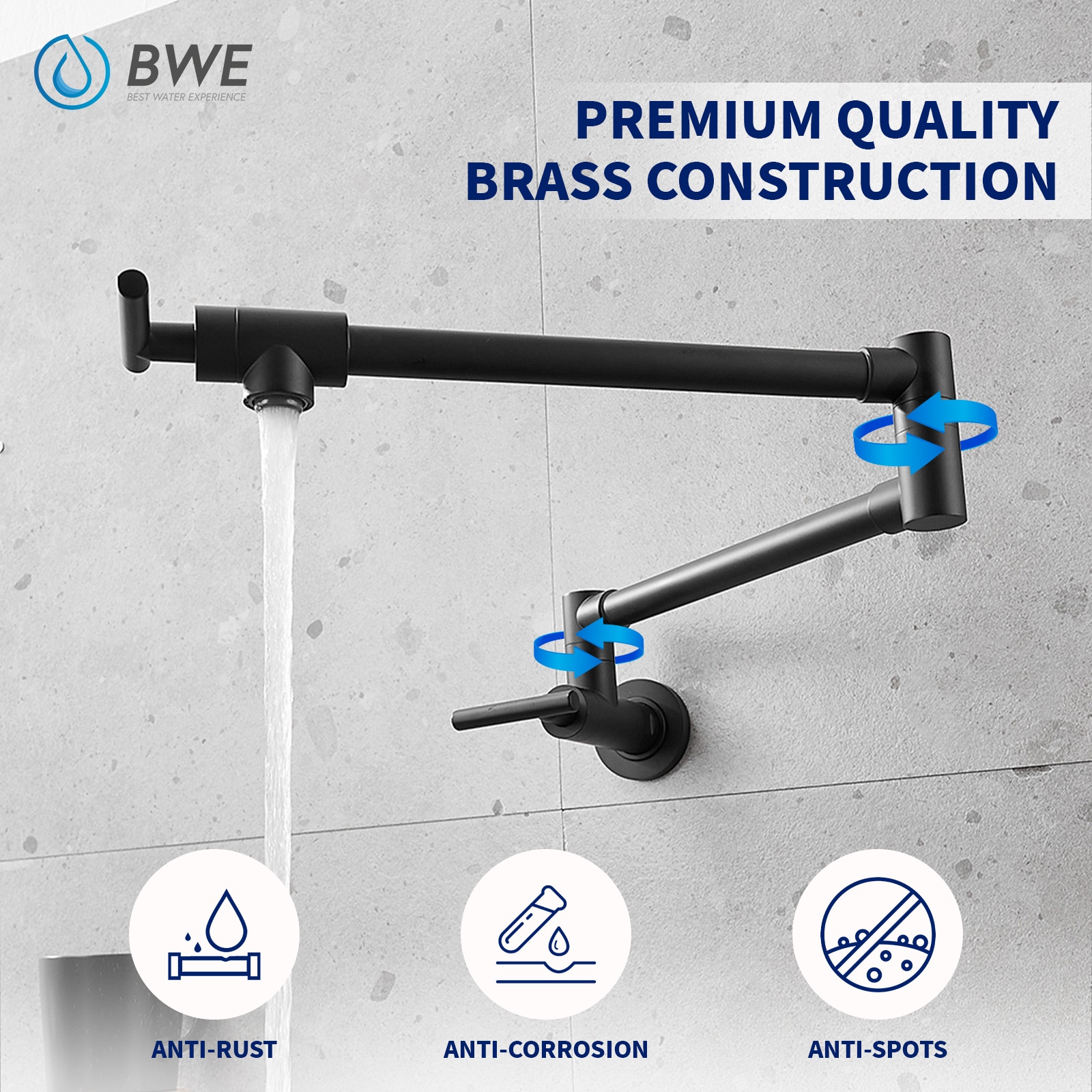 BWE A-99357-BLACK Kitchen-Faucets - View #2