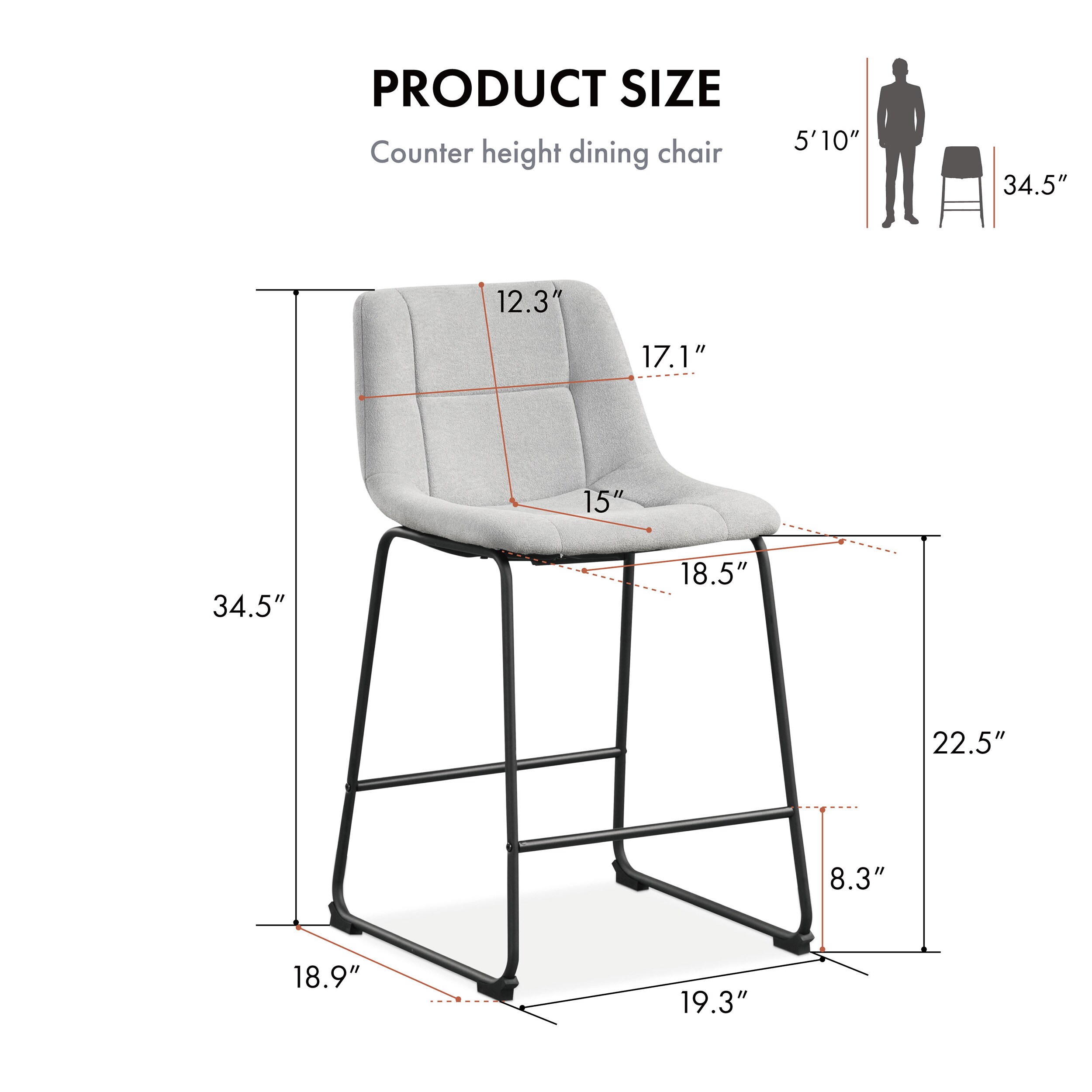 Furniture of America EC-3471LG-PC Dining-Chairs - View #3