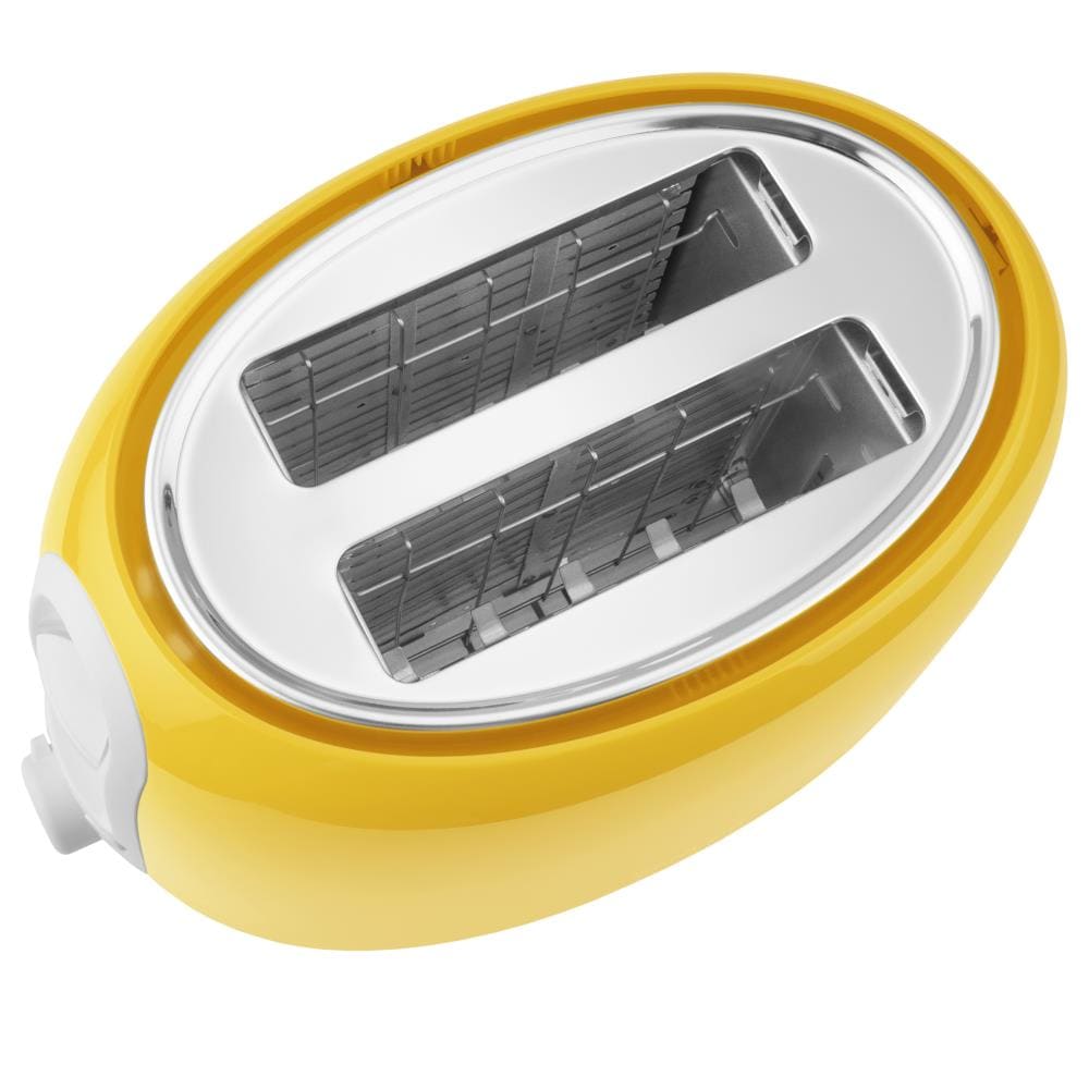 iSiLER 2 Slice Toaster Extra-Wide Slots Yellow Toaster with Defrost and  Reheat Function 