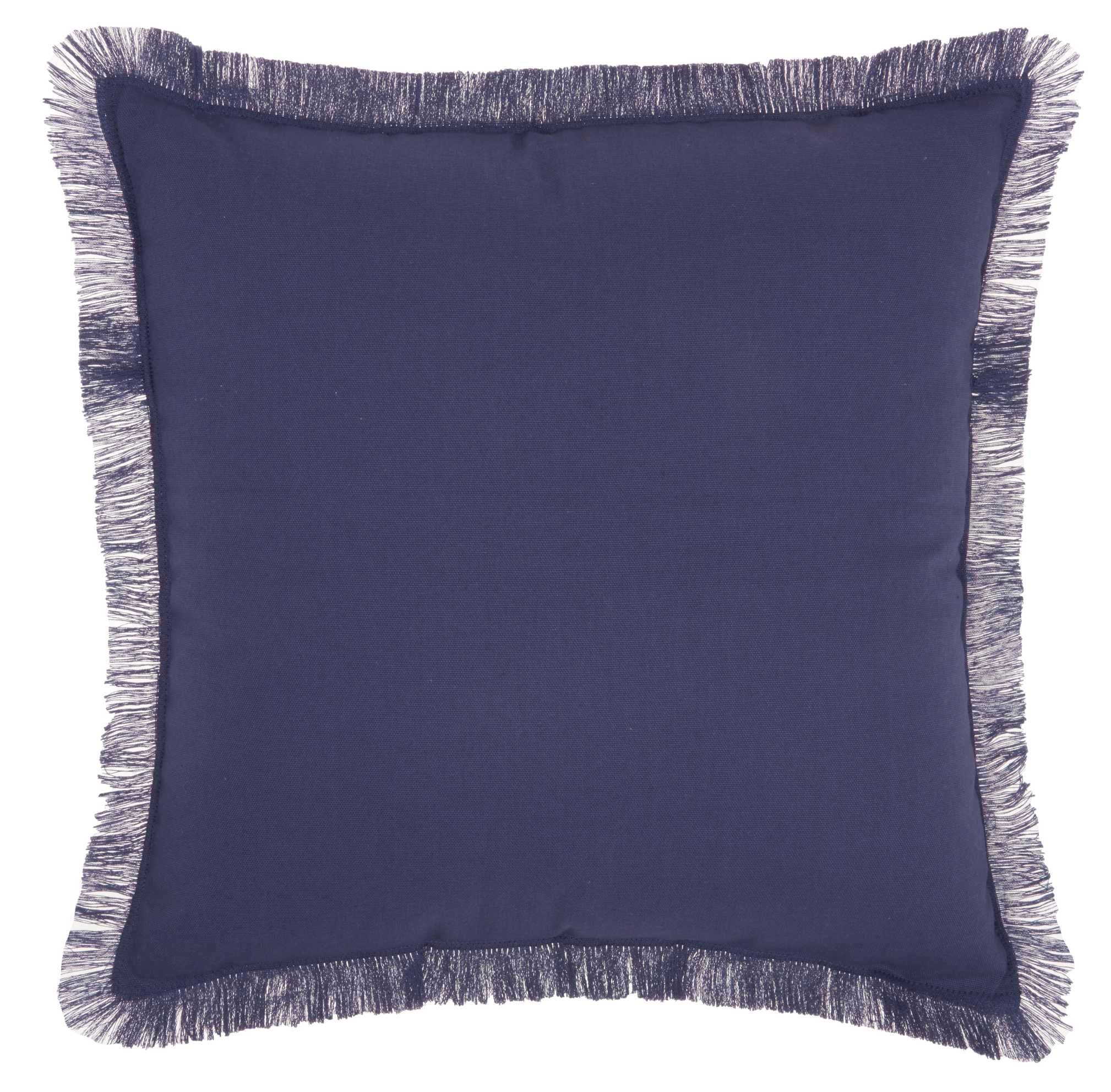 Mina Victory 798019074517 Lifestyles 18-in x 18-in Blue Square Indoor Decorative Pillow
