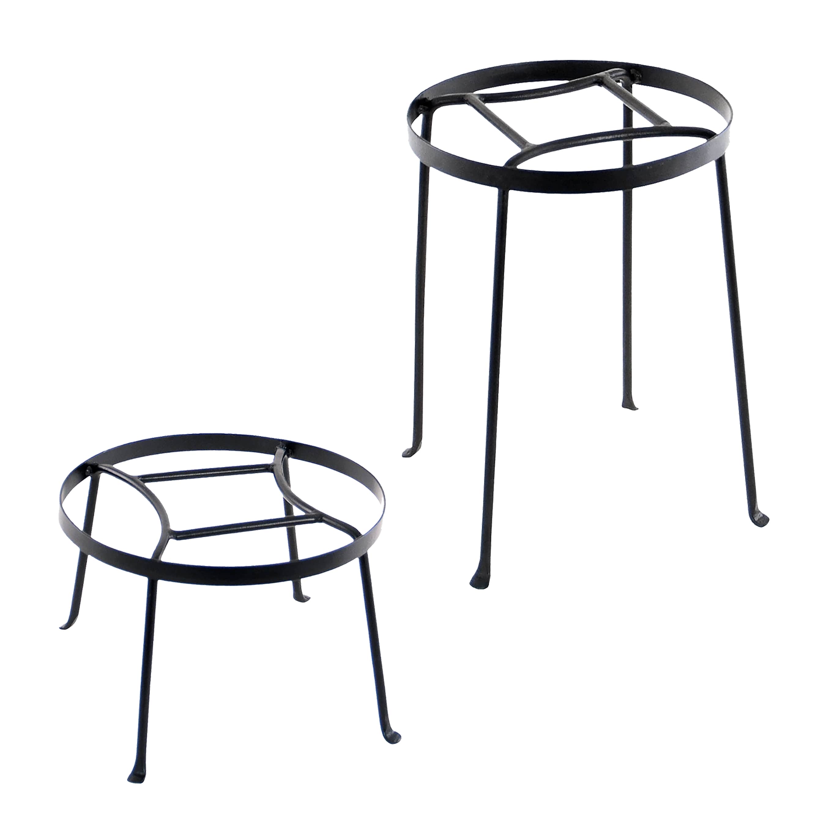 ACHLA Designs FB-30-31 Round 13-in W x 14-in L Black Metal Indoor/Outdoor Planter