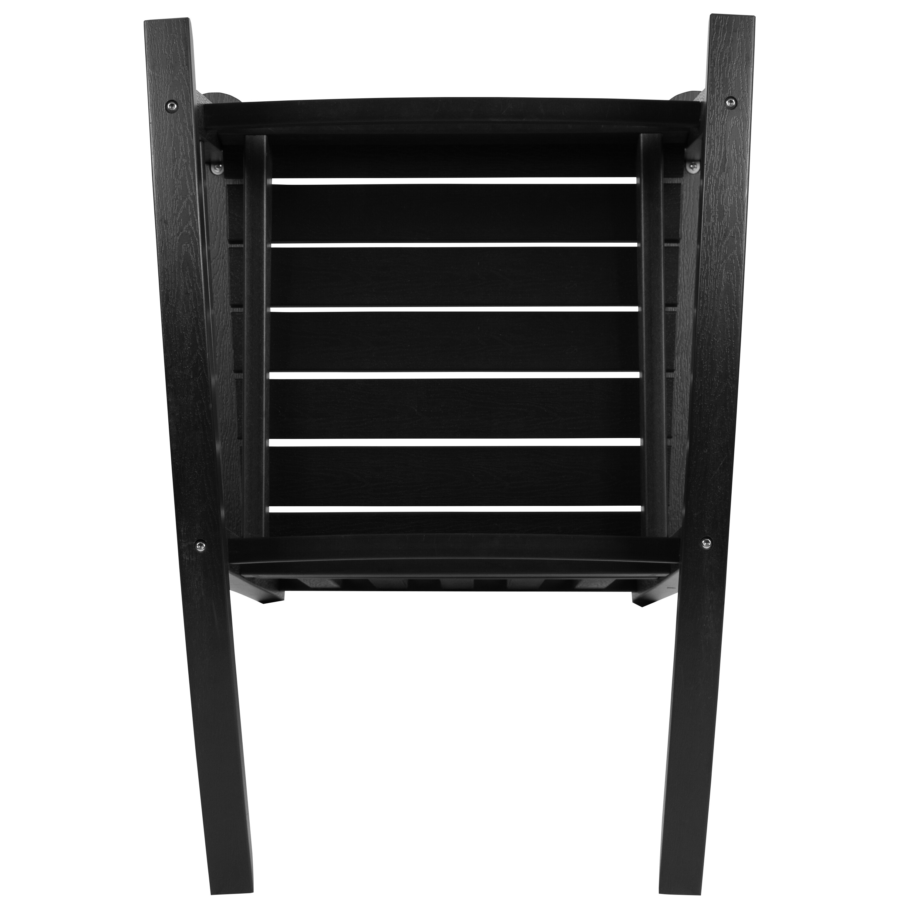 Sleek Black Poly Resin All-Weather Rocking Chair