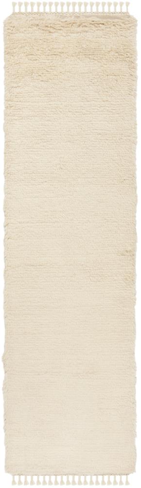 Safavieh CSB150C-28 Casablanca Meknes Shag 2 x 8 (ft) Knotted Wool Beige Rectangular Indoor Solid Farmhouse/Cottage Runner rug