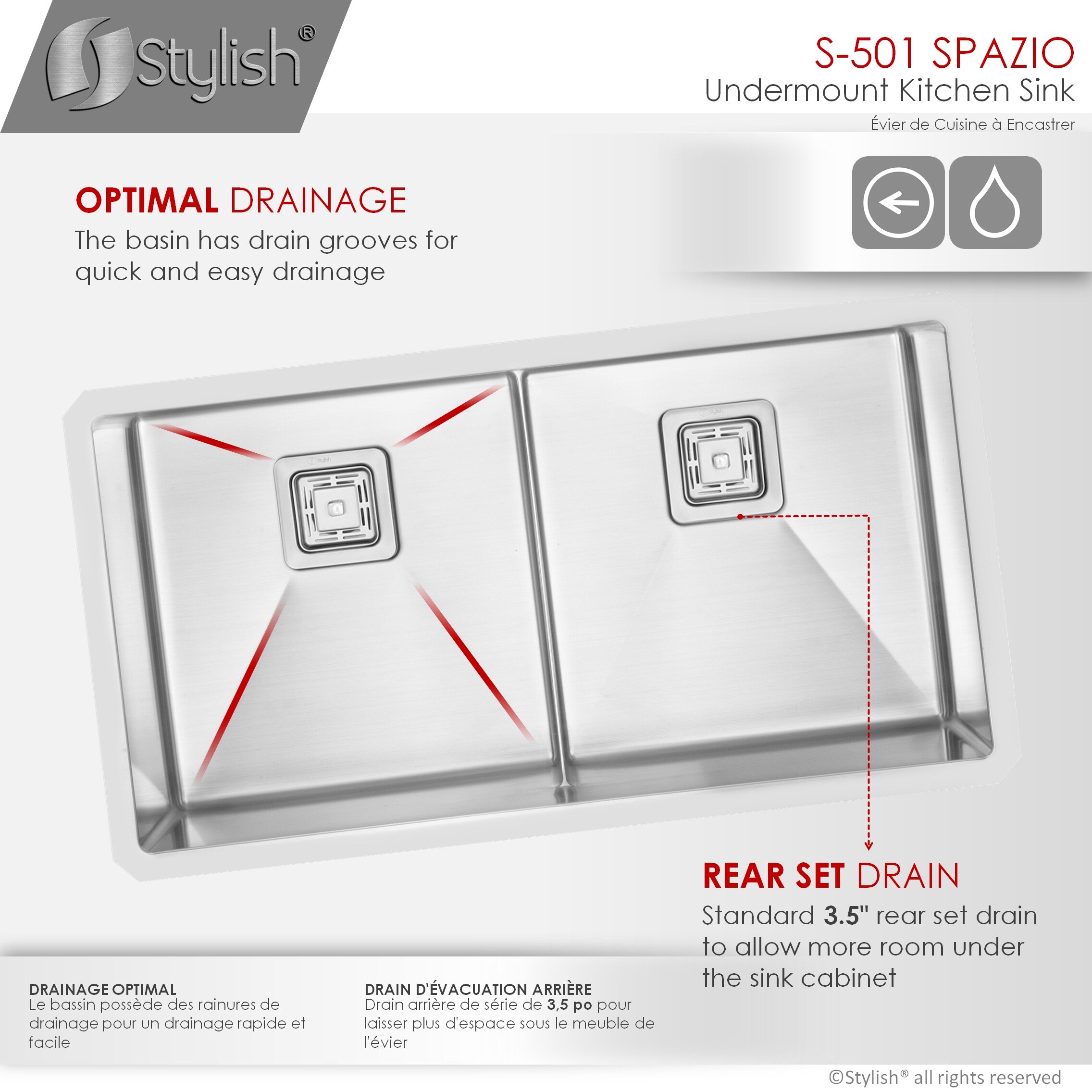 Stylish S-501XG1 Kitchen-Sinks - View #5