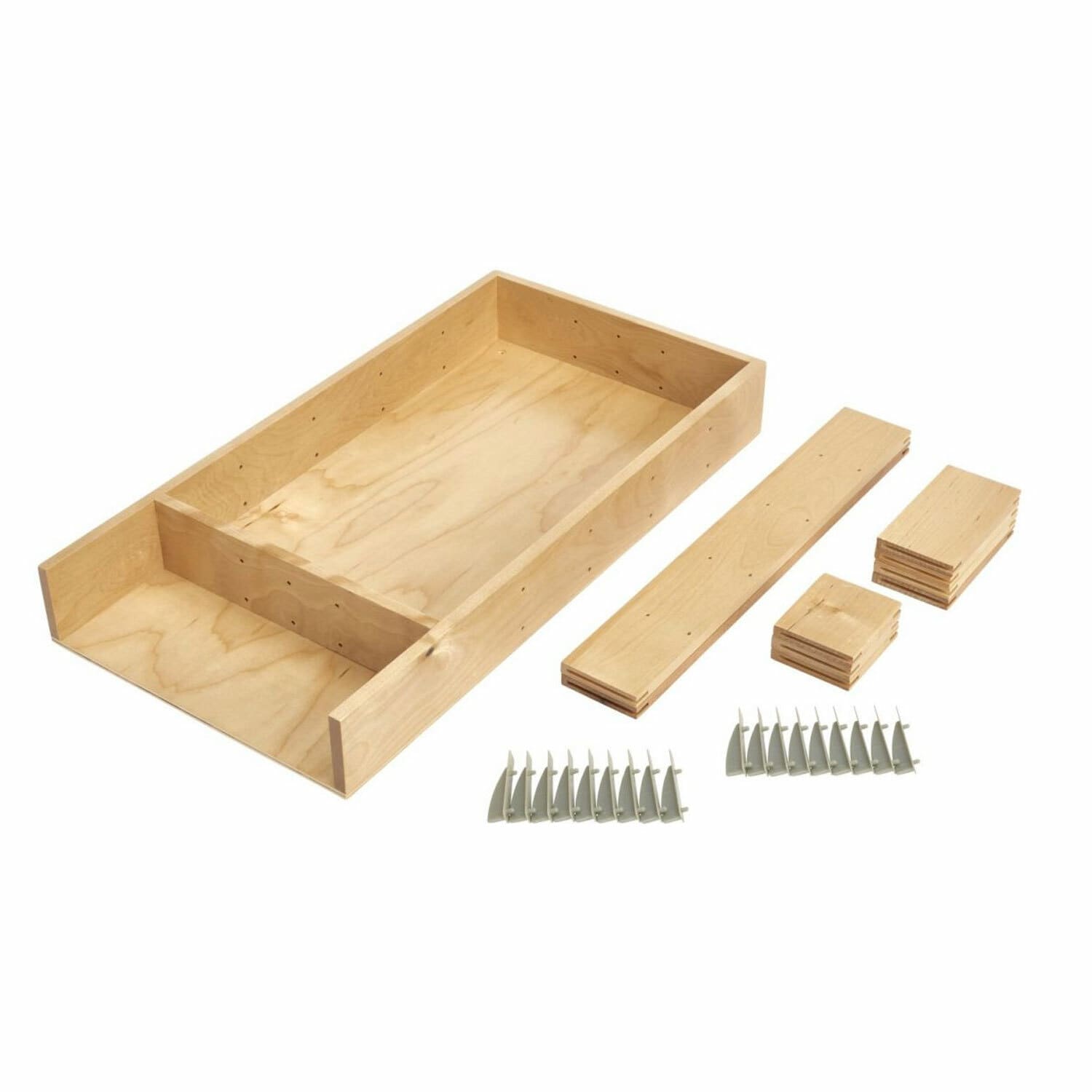 Rev-A-Shelf 239123 Cabinet Drawer Box 9.88-in W x 2.5-in H x 19.13-in D Brown - Large Painted