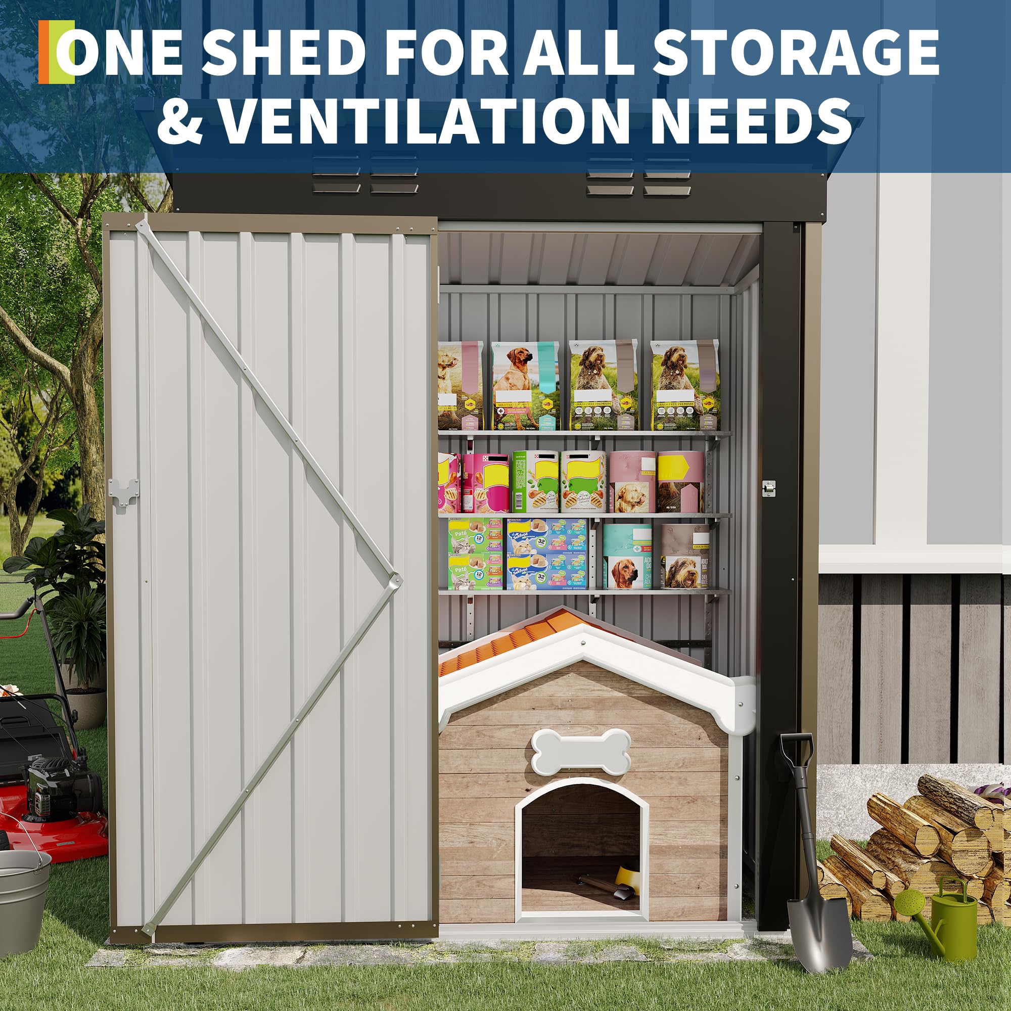 GarveeLife FLYPPG343DFPMK Metal-Storage-Buildings-Sheds - View #8