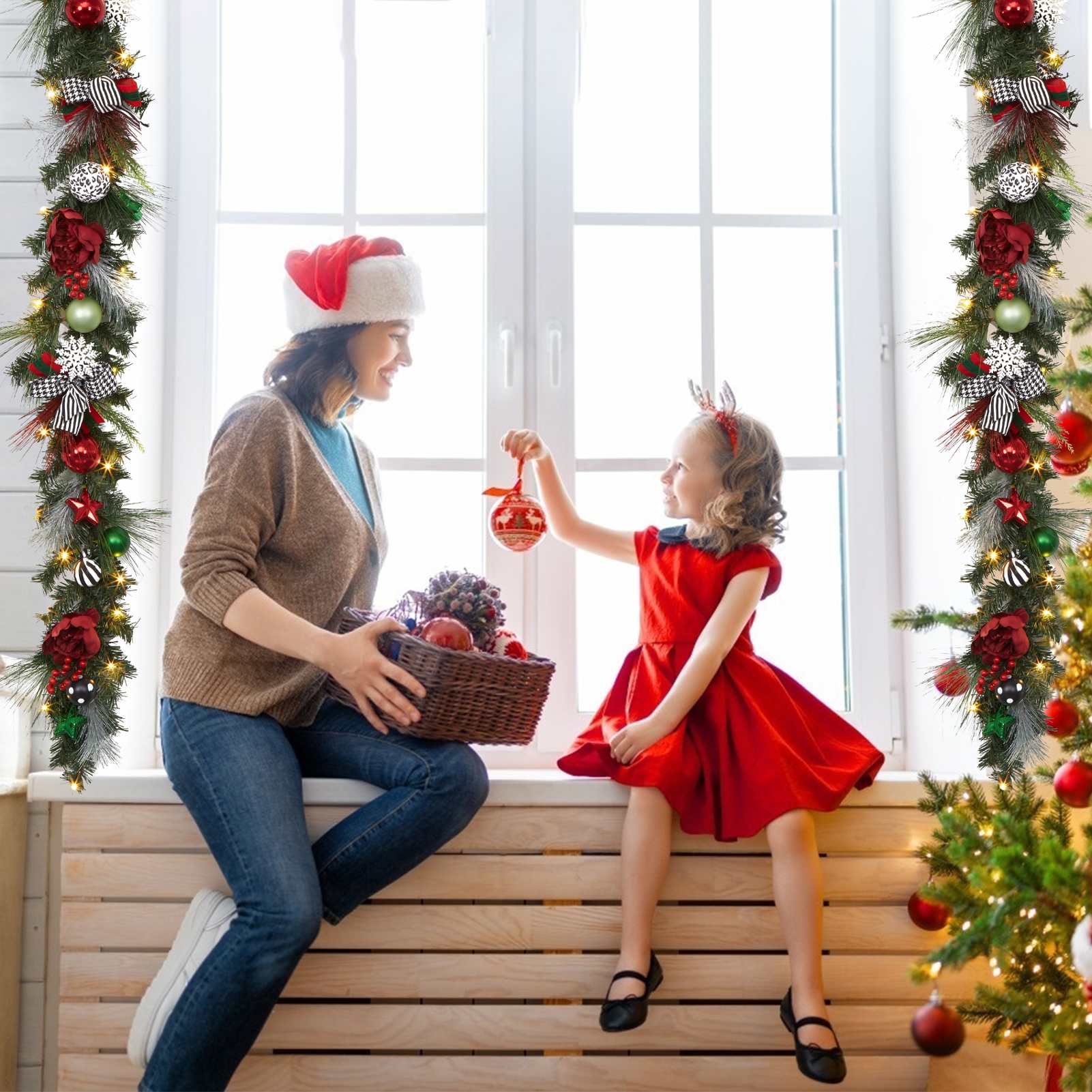 Qeetex JXNAG-PHO-0RCHKNA8 Artificial-Christmas-Garland - View #6