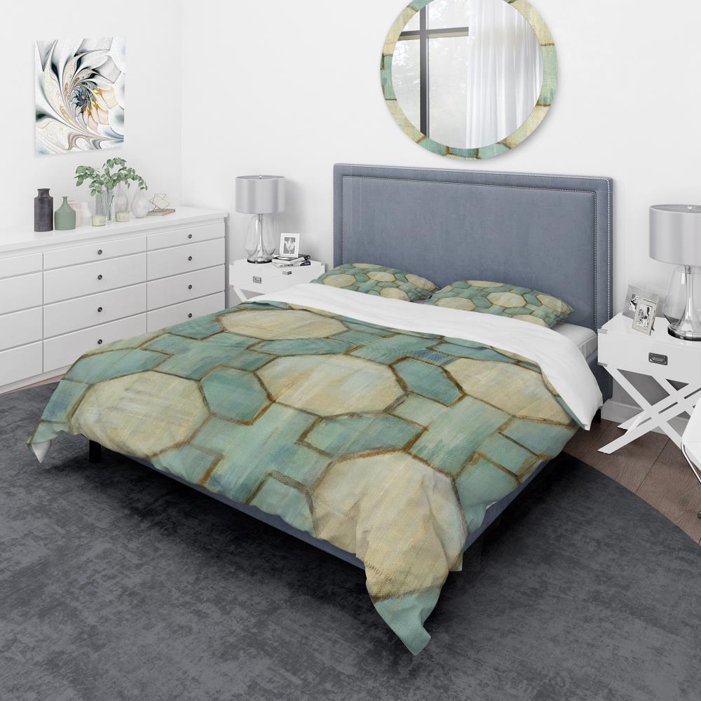 Designart BED30549-K 3 -Piece Beige King Duvet cover Set