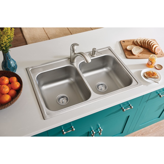 Double Equal Bowl 2 Hole Kitchen Sink
