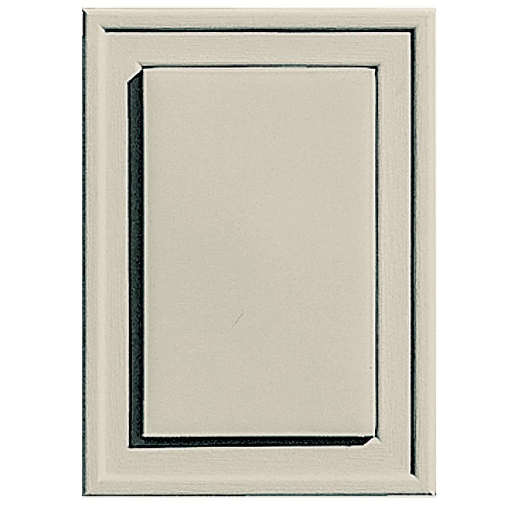 Builders Edge 130130001089 4.5-in x 6.25-in Champagne Vinyl Universal Mounting Block
