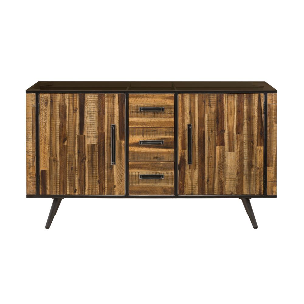 Avanity STEVENS-V60-WD Stevens 60-in Rustic wood Bathroom Vanity Base Cabinet without Top