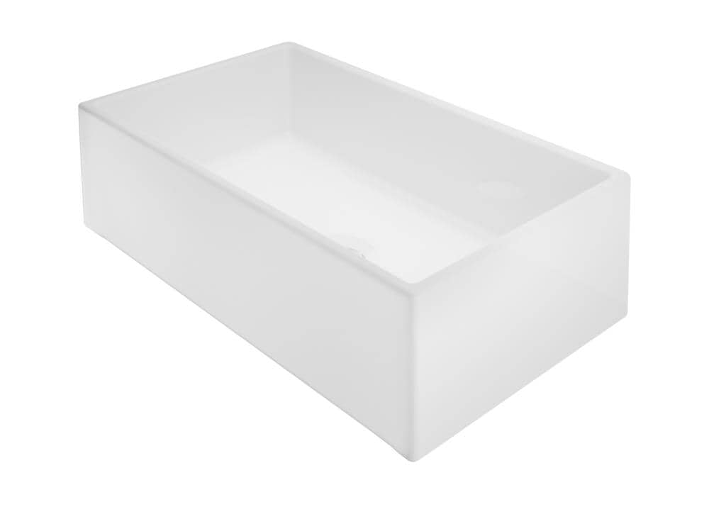Superior Sinks Farmhouse Apron Front 30-in x 18-in White Fireclay ...