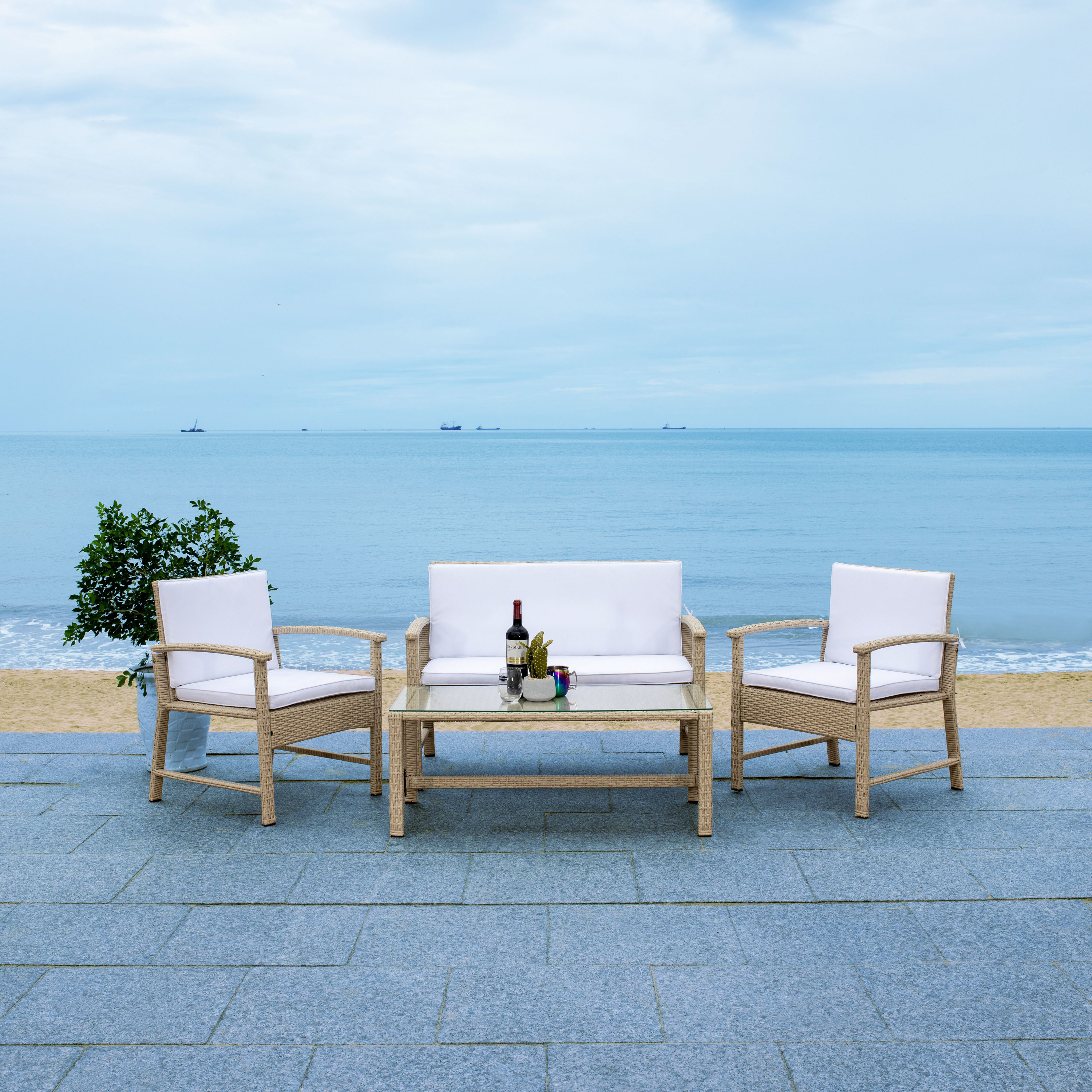 Safavieh PAT7711B Patio-Conversation-Sets - View #2