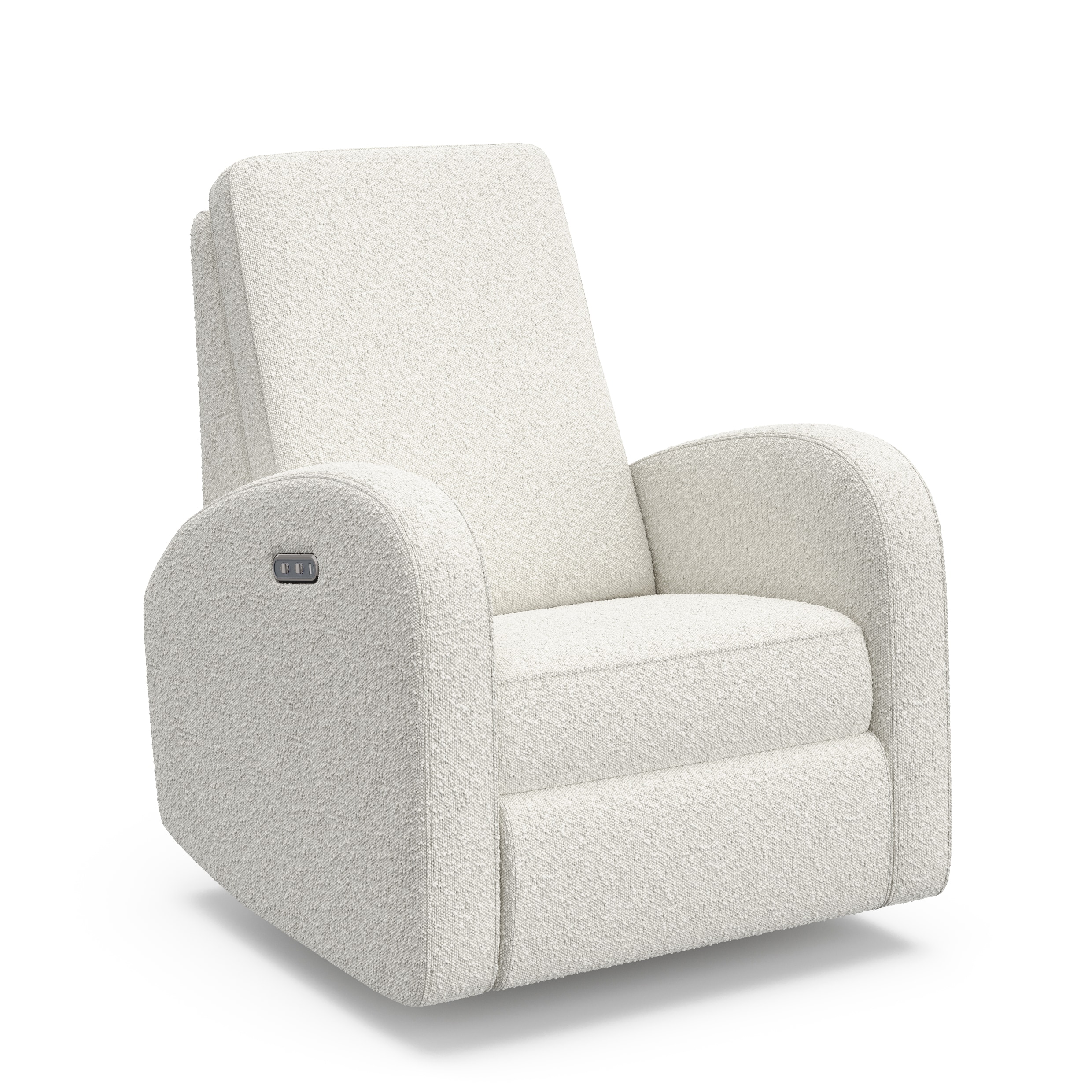 Storkcraft 06510-31P  Santa Monica Modern Ivory Boucle Boucle Swivel Glider Chair