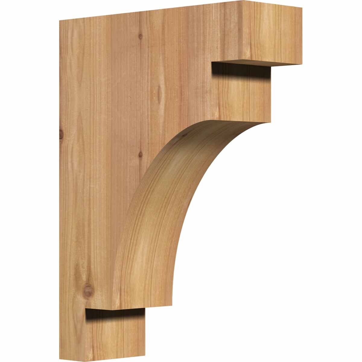 Ekena Millwork COR04X10X14MED00SWR 3.5-in x 10-in x 14-in Mediterranean Unfinished Western red cedar Wood Paintable/Stainable Corbel