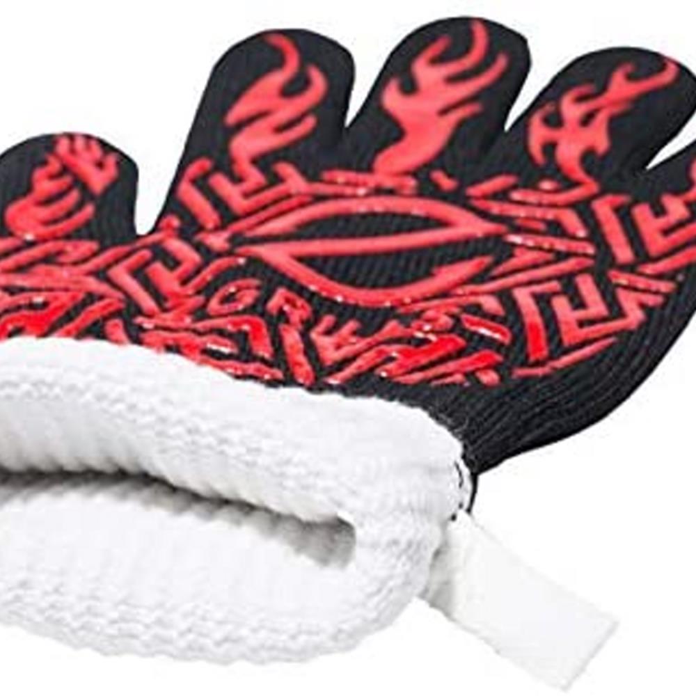 BBQ Heat Resistant Gloves 1472 for Women (X-Small) - Heat Proof Grills Glove with Non-Slip Silicon for Grilling , Cooking and Baking - Mitts for Oven