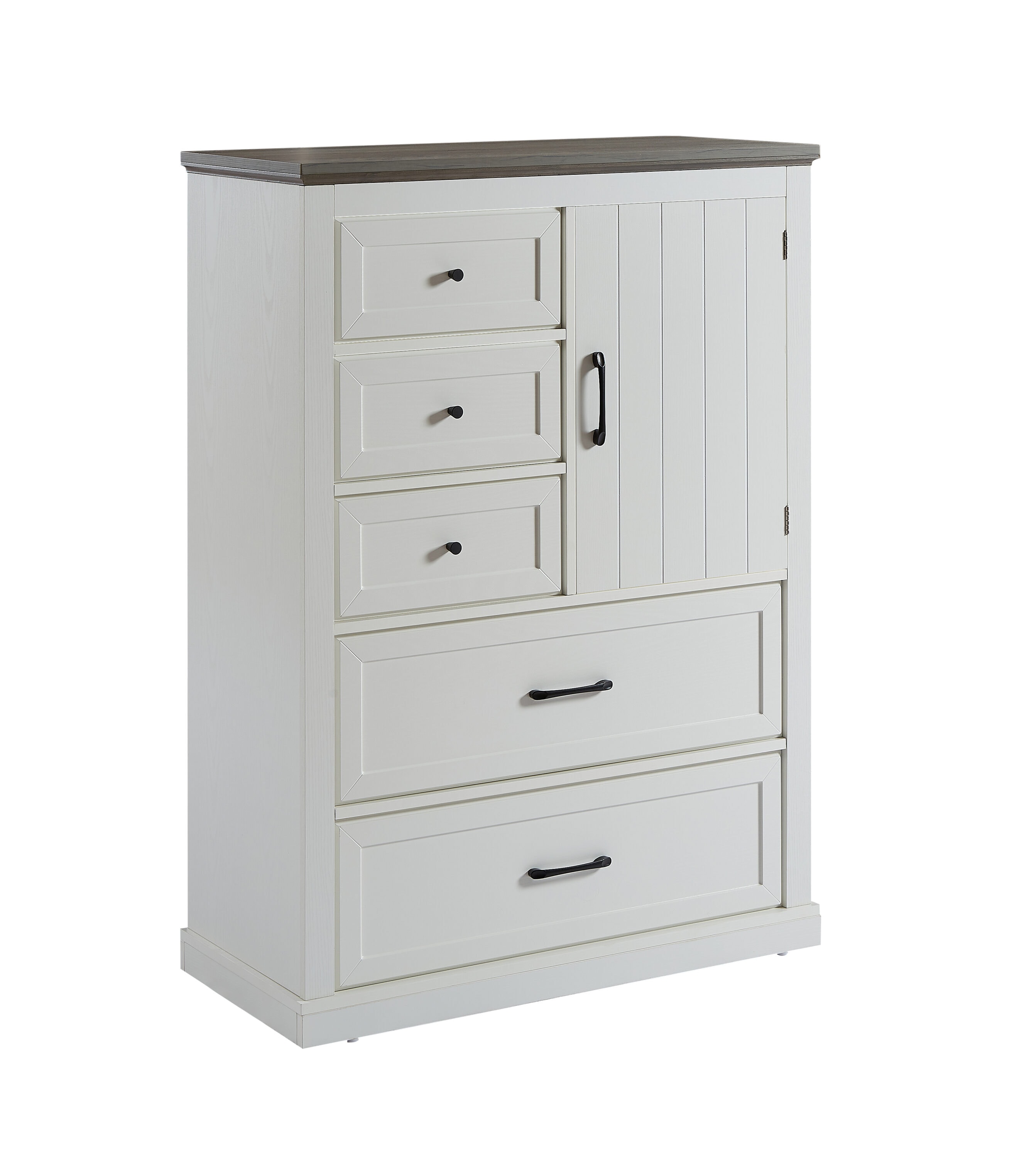 Poly furniture S1-CABINET-6 16-Inches W x 48-Inches H Particleboard White Freestanding Utility Storage Cabinet