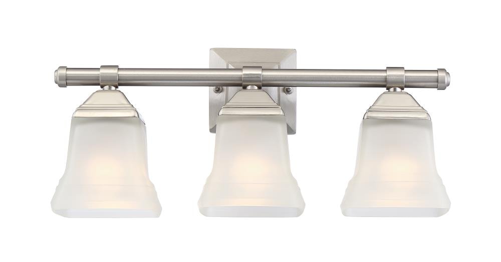 TRUE FINE 24 in. 3-Light Brushed Nickel Modern/Contemporary LED Bathroom  Vanity Light Bar TD120002W-LED - The Home Depot