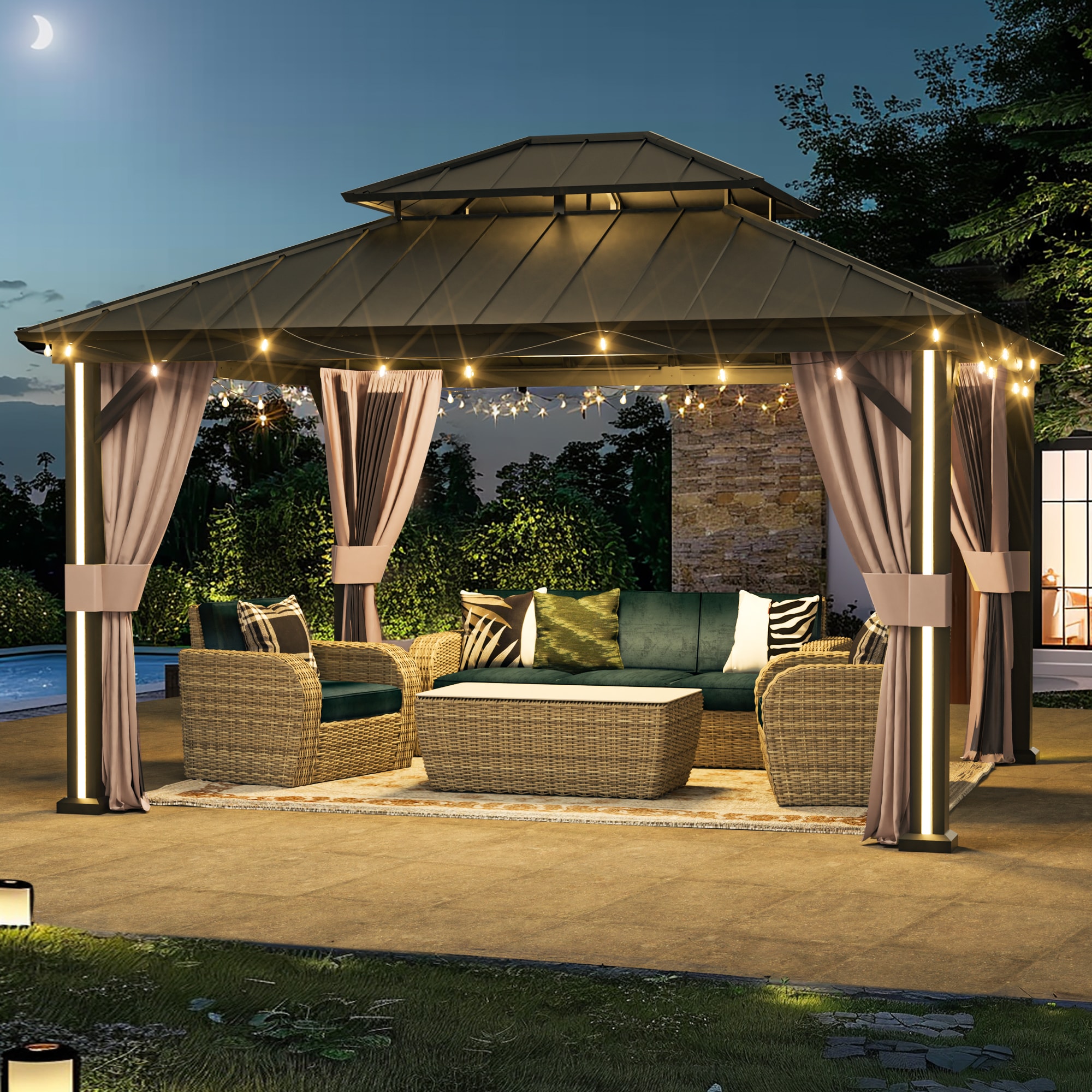 ELEVATE OUTDOORS IG10600042-1012 Wood-Resin-Gazebos - View #3