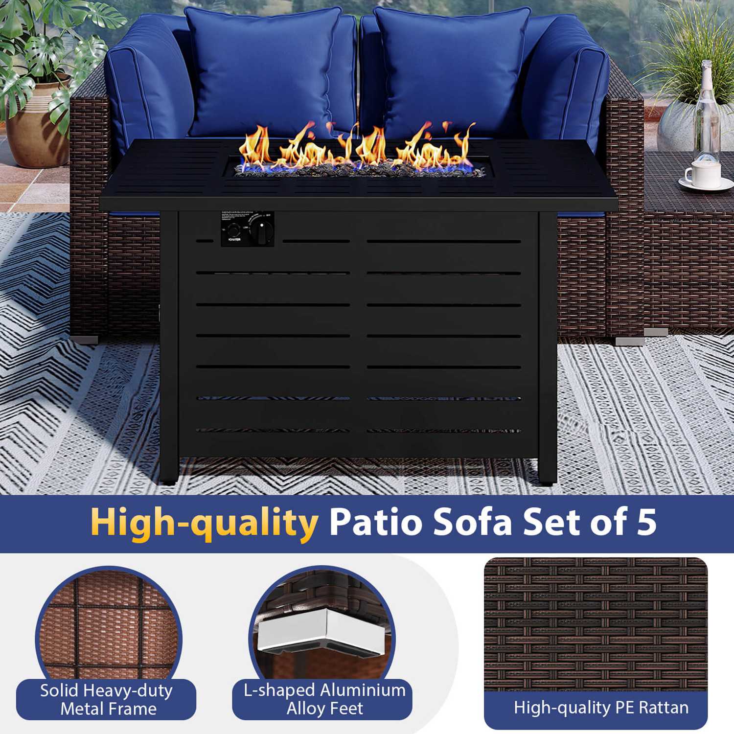 Costway CSHY005350 Patio-Conversation-Sets - View #7