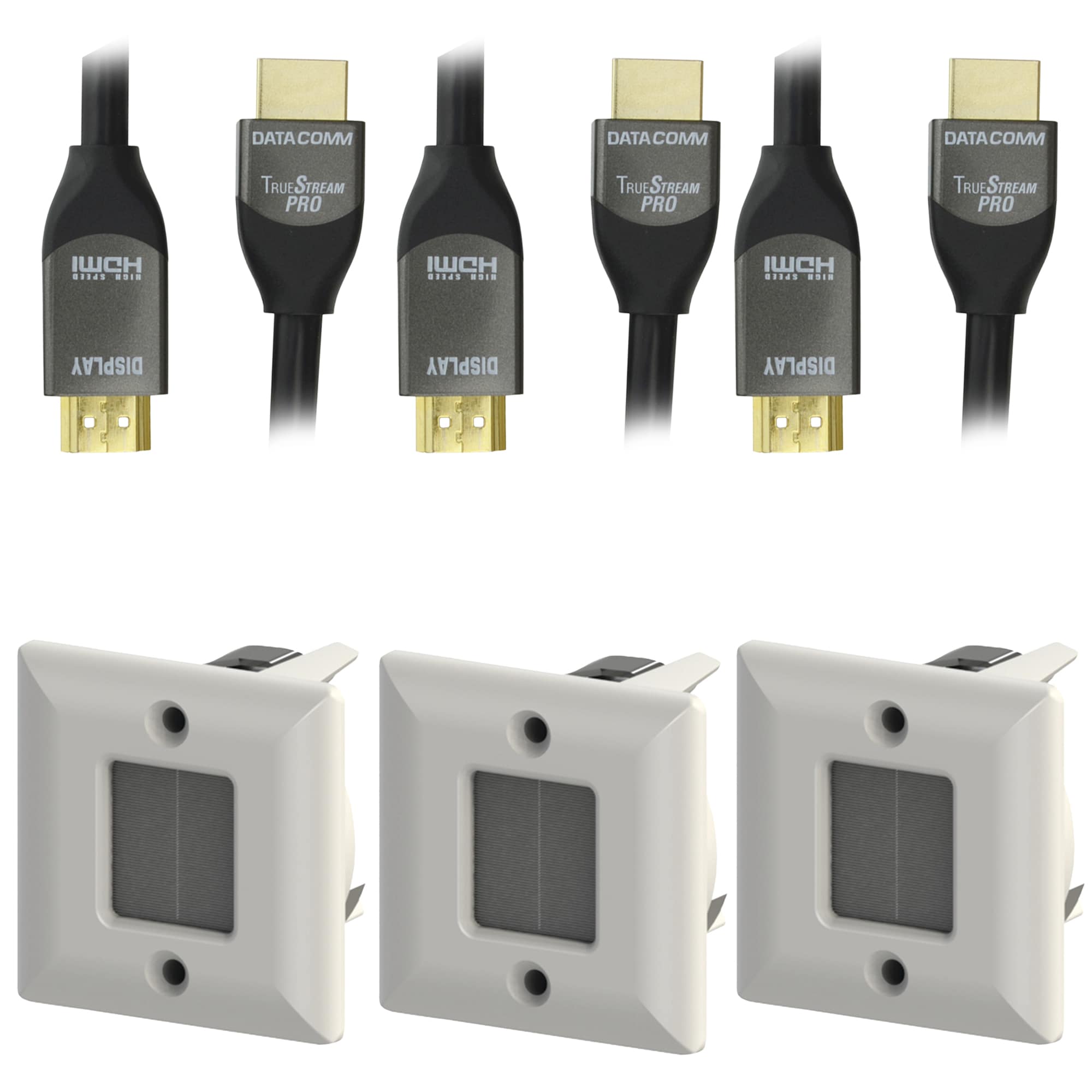 DataComm Electronics KITDCM2 1-Gang White Metal Indoor Wall Plate (3-Pack)