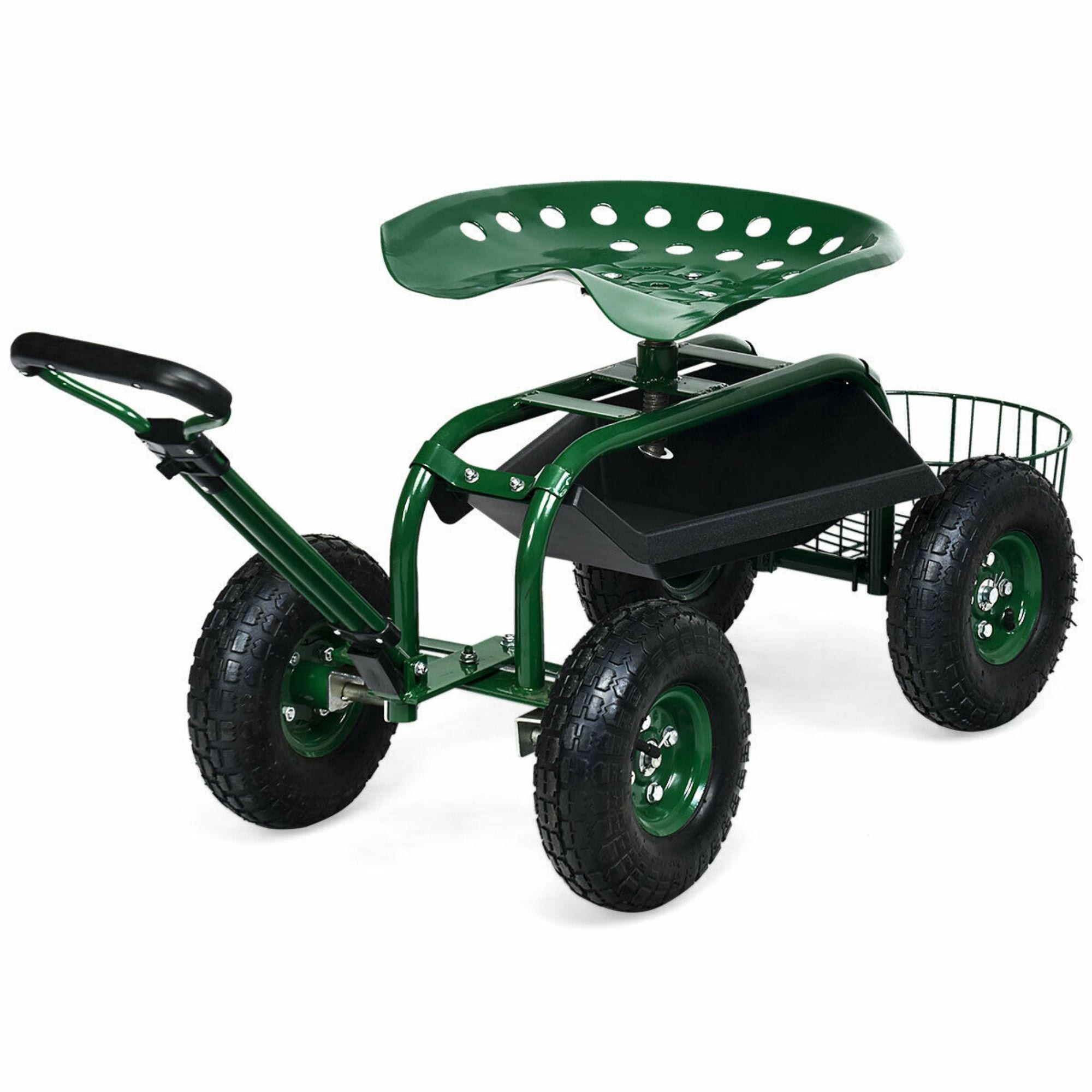Poinic 21-in Green Steel Elephant Garden Stool