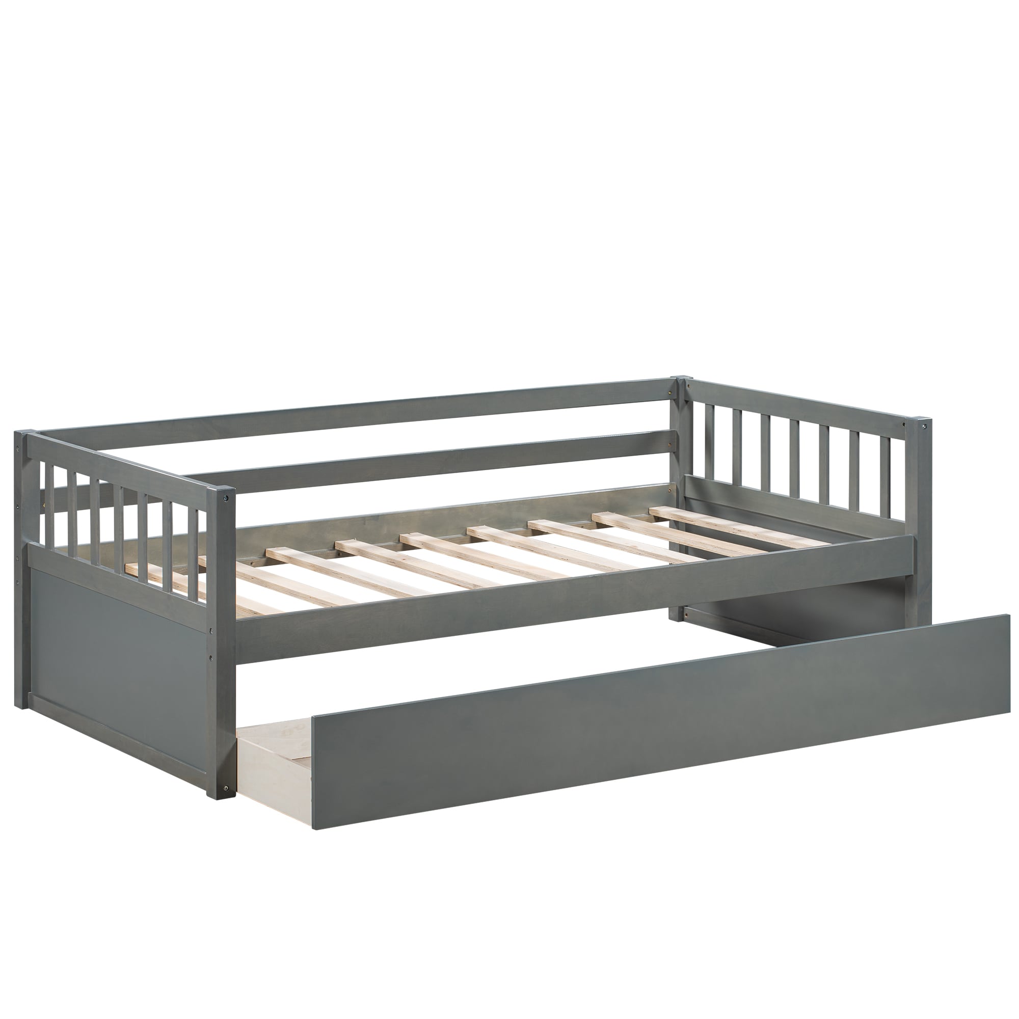 CASAINC WM-WF196015AAE Twin size daybed Gray Twin Wood Daybed with Storage