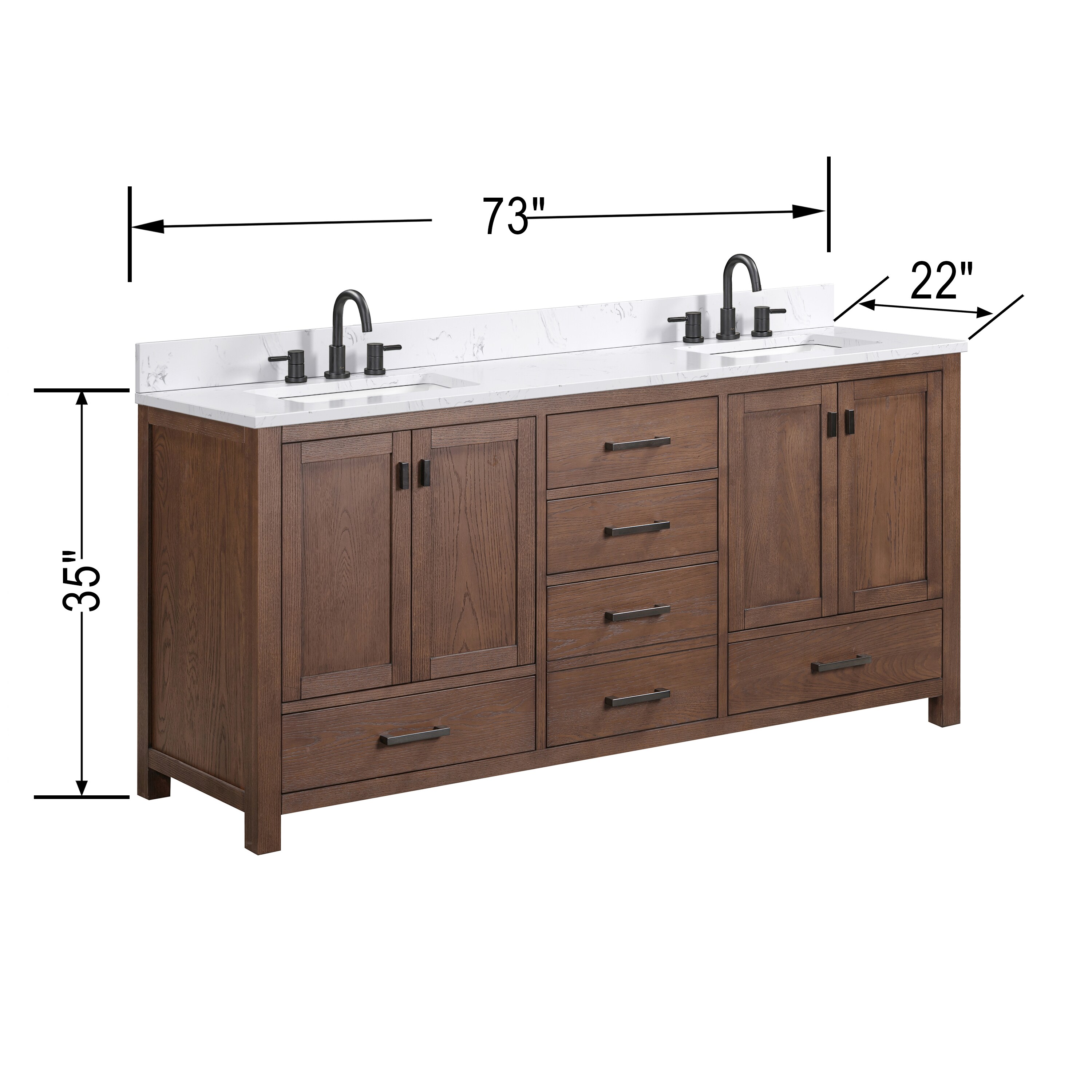 Avanity MODERO-VS73-MO-E Bath-Vanity-Combo - View #3