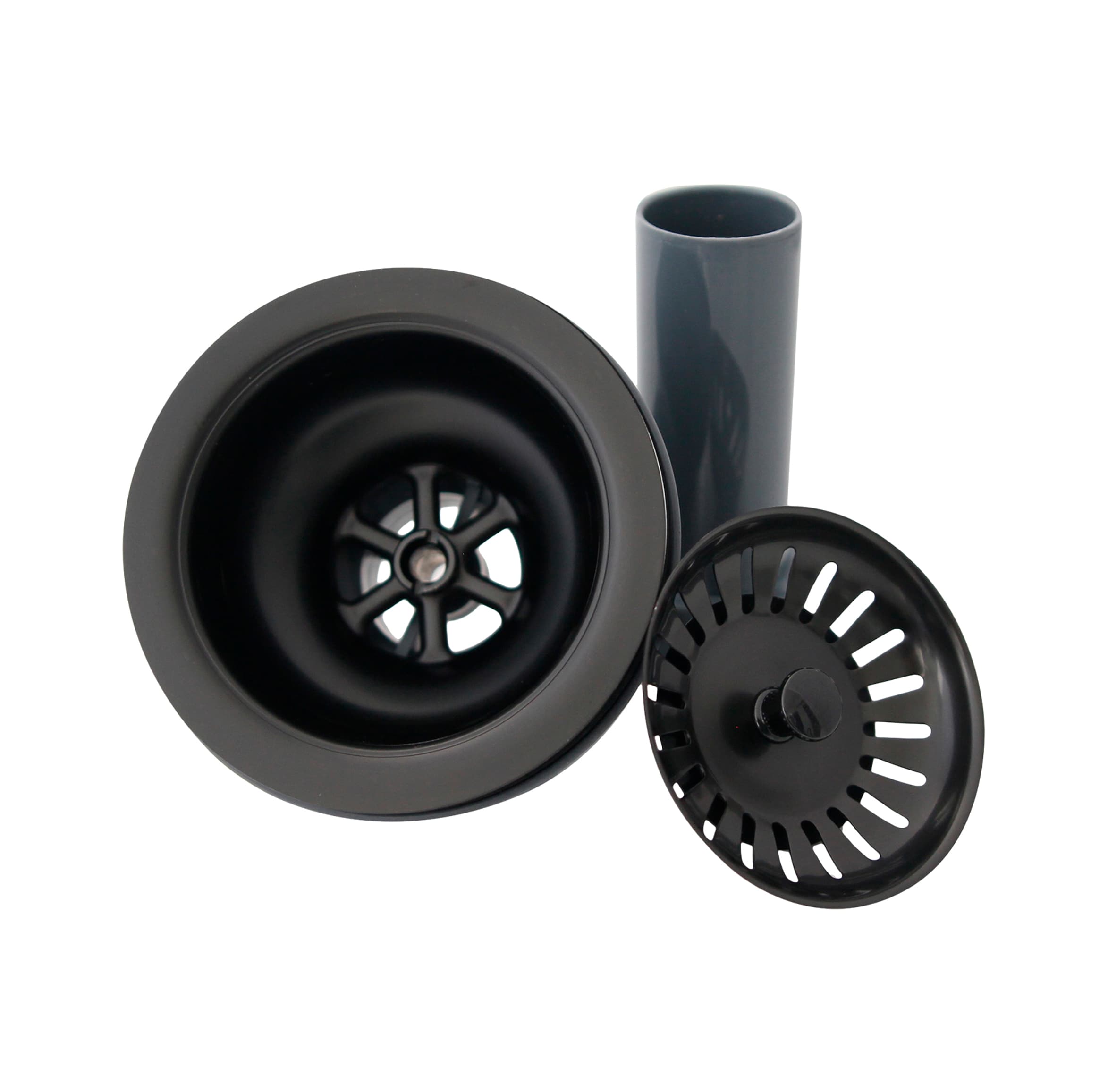 Stylish ST-06 3.5-in Graphite black Stainless steel Rust Resistant Strainer Tailpipe Included